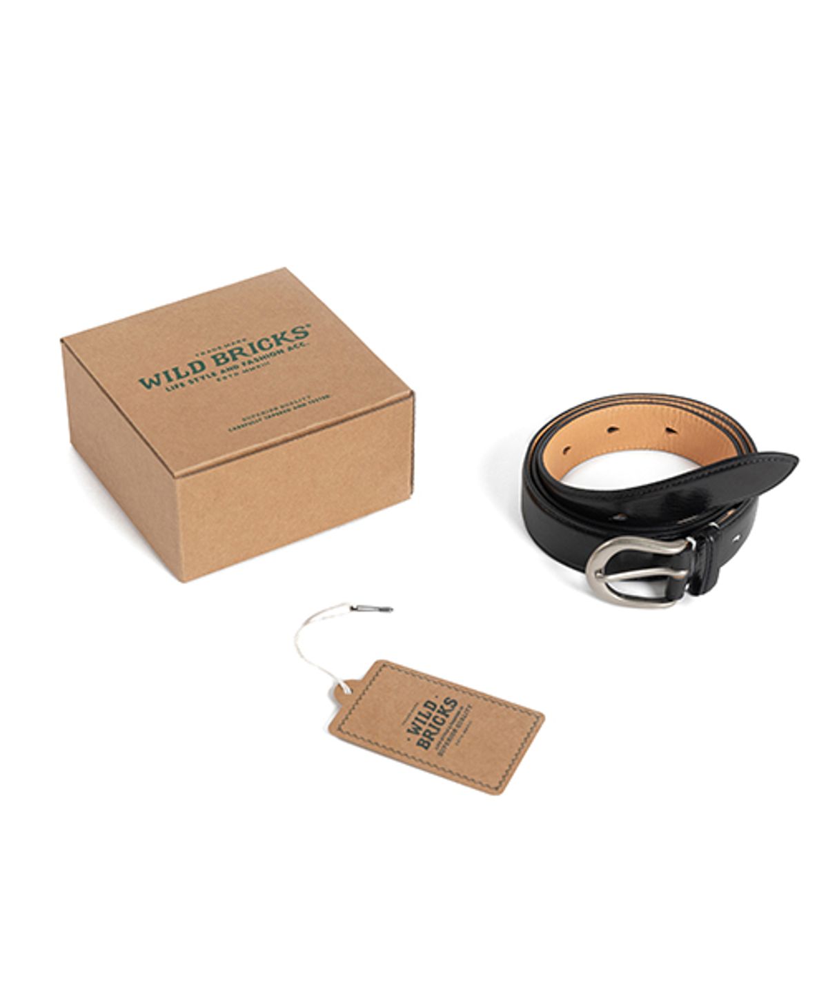 와일드 브릭스(WILD BRICKS) GR LEATHER DRESS BELT (black)