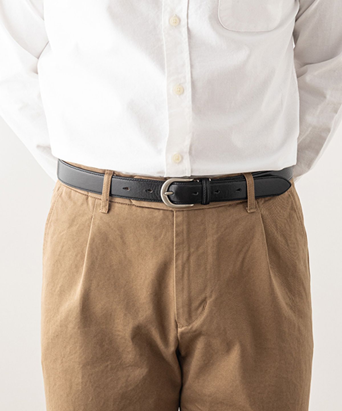 와일드 브릭스(WILD BRICKS) GR LEATHER DRESS BELT (black)