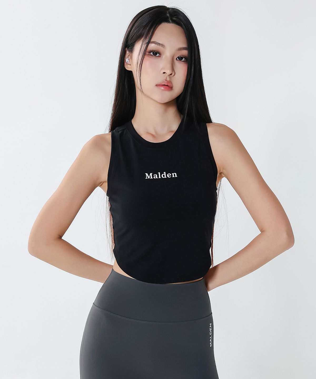 몰든(MALDEN) 코튼라이크 크롭탑