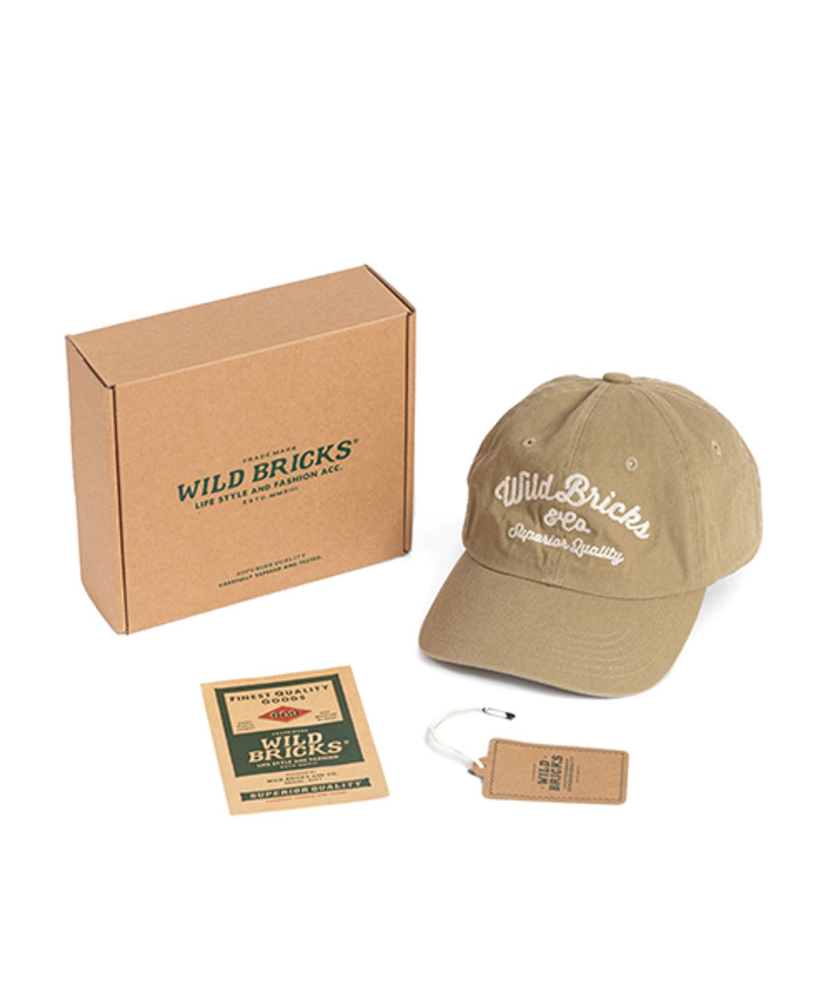 와일드 브릭스(WILD BRICKS) CT CHAIN STITCH LOGO CAP (beige)