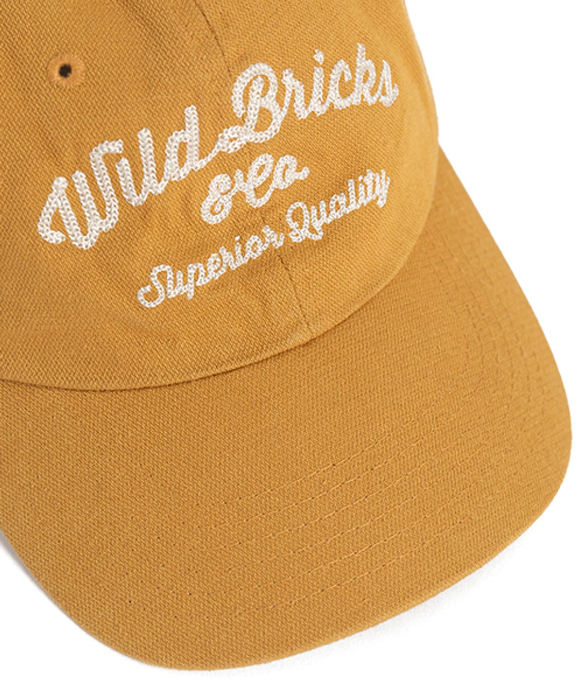 와일드 브릭스(WILD BRICKS) CT CHAIN STITCH LOGO CAP (mustard)