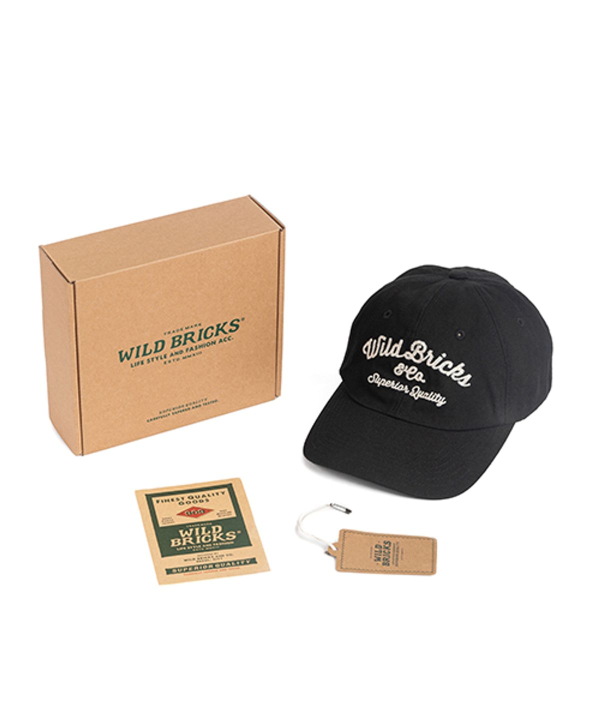 와일드 브릭스(WILD BRICKS) CT CHAIN STITCH LOGO CAP (black)