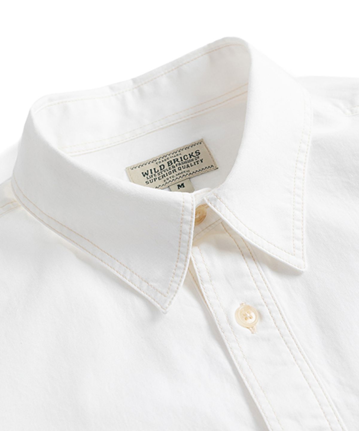와일드 브릭스(WILD BRICKS) LW MILITARY PULLOVER SHIRT (white)