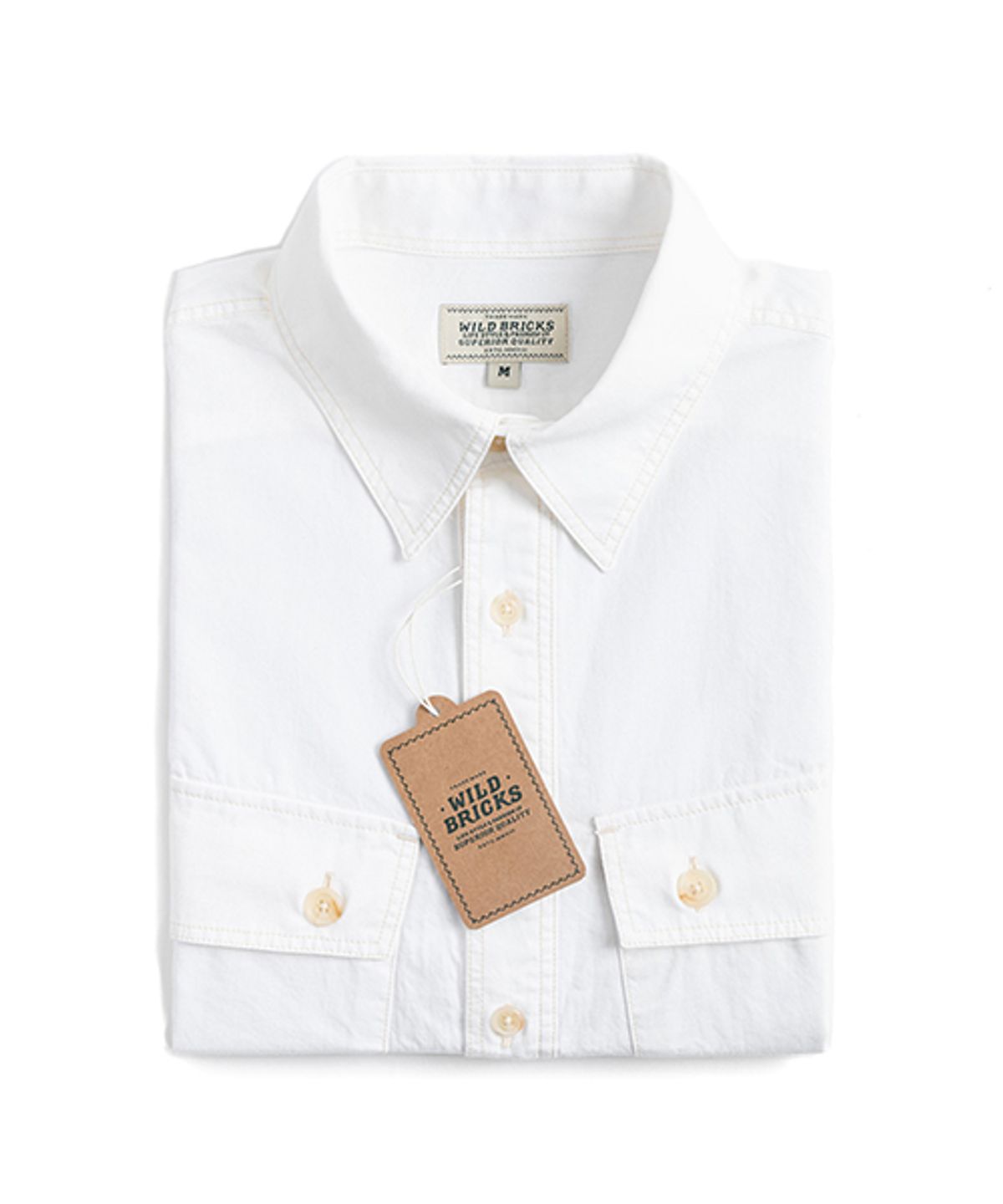 와일드 브릭스(WILD BRICKS) LW MILITARY PULLOVER SHIRT (white)