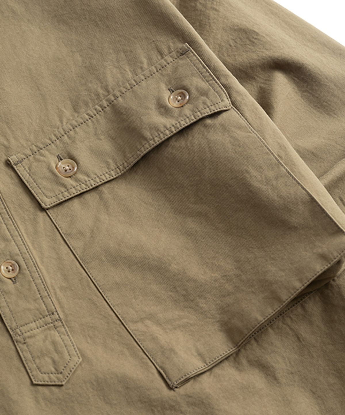 와일드 브릭스(WILD BRICKS) LW MILITARY PULLOVER SHIRT (olive)
