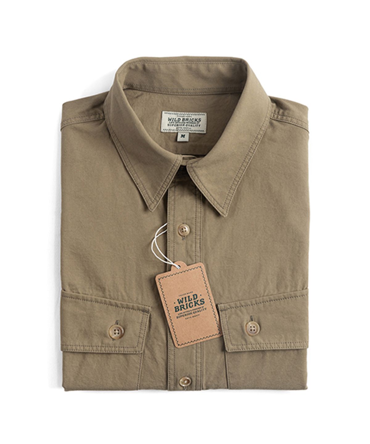 와일드 브릭스(WILD BRICKS) LW MILITARY PULLOVER SHIRT (olive)
