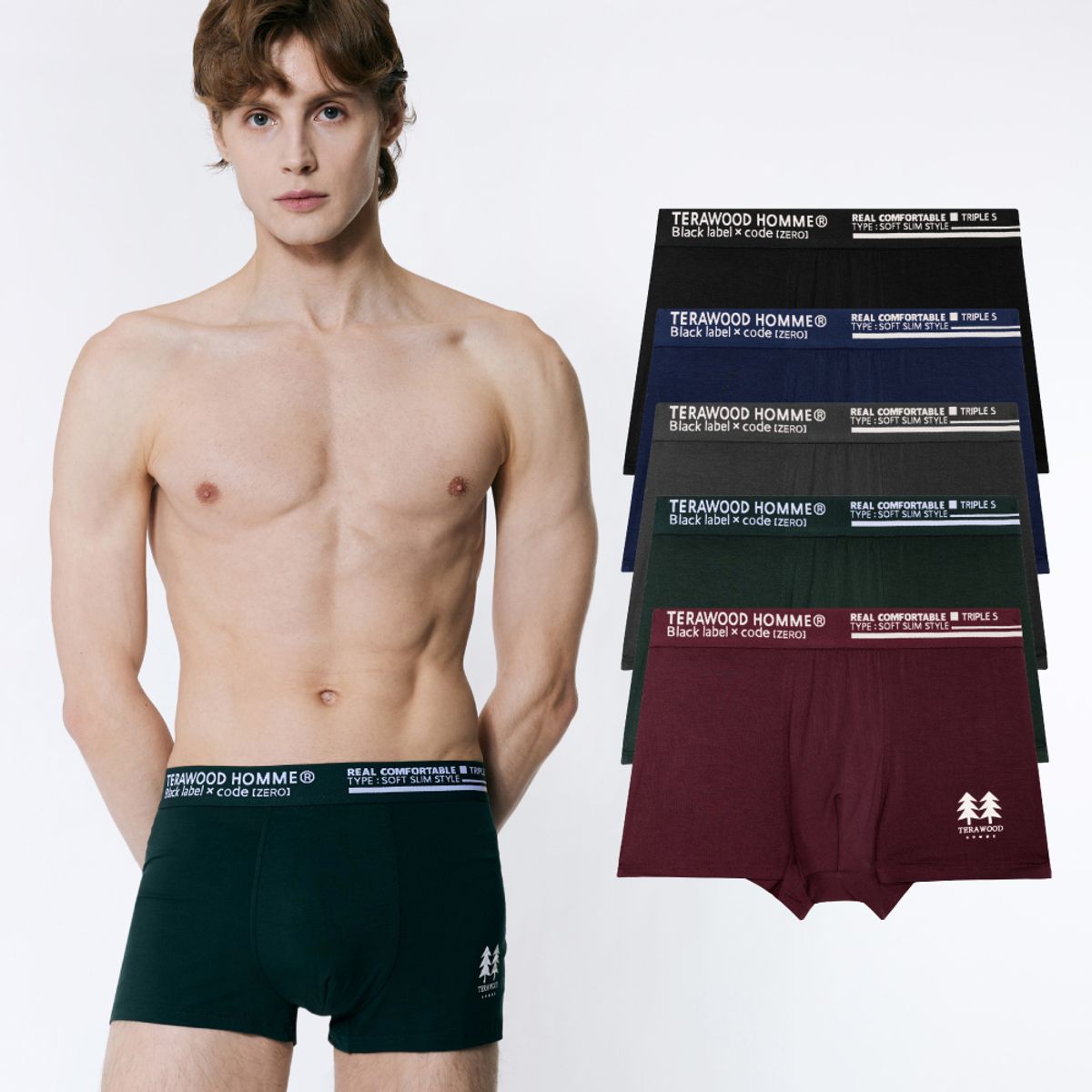 테라우드 홈웨어(TERAWOOD HOMEWEAR) 남성용 코드 제로 모달 드로즈 5종