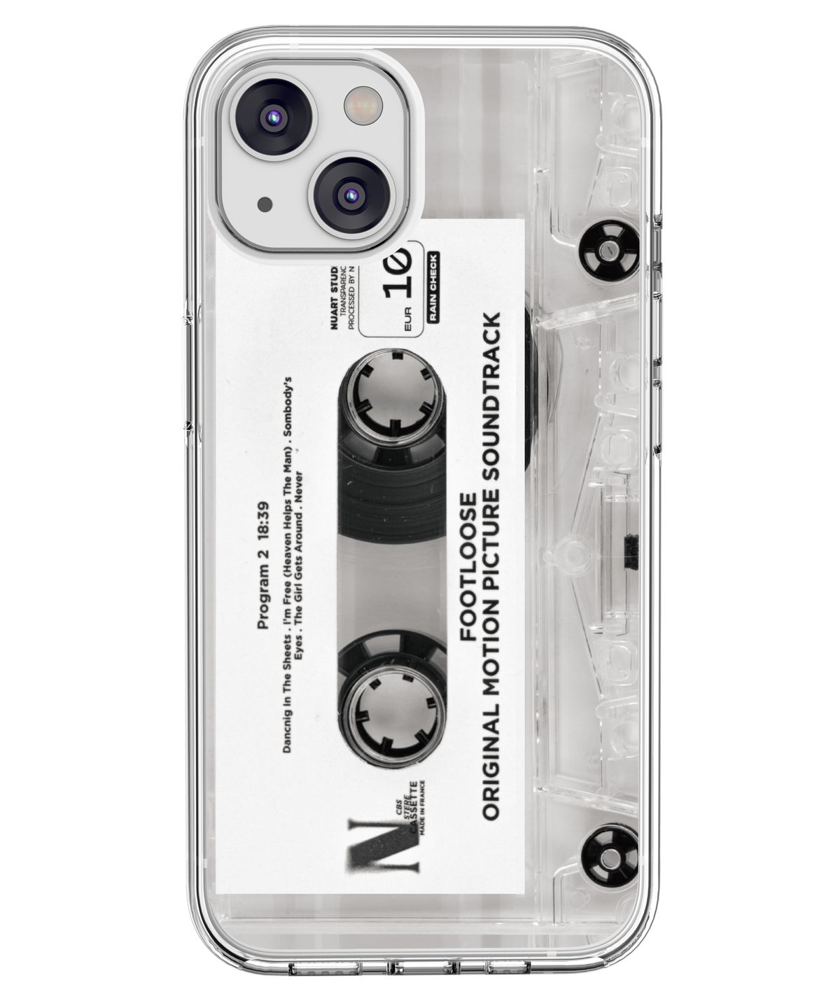 누아트 스튜디오(NUART STUDIO) [CASSETTE TAPE WHITE 02] 아이폰/갤럭시 PPFp 컬렉션 디자인 투명 젤하드케이스