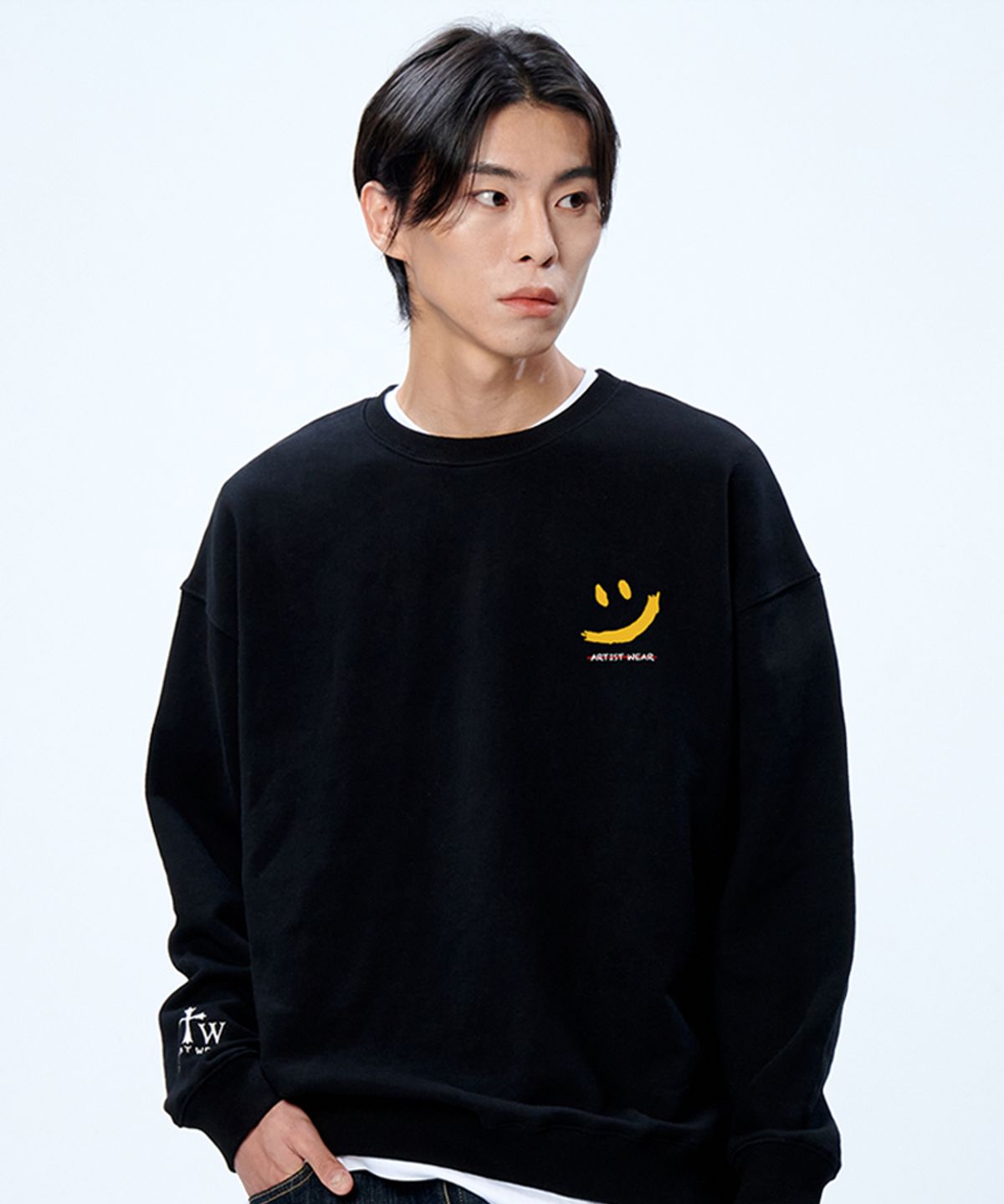 아티스트웨어(ARTISTWEAR) [ATW X 아트랩차차] 수퍼해피 맨투맨
