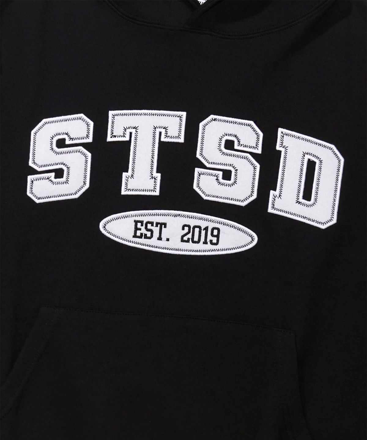 에스릿 스튜디오(SLIT STUDIO) STSD 아치 로고 후드 블랙