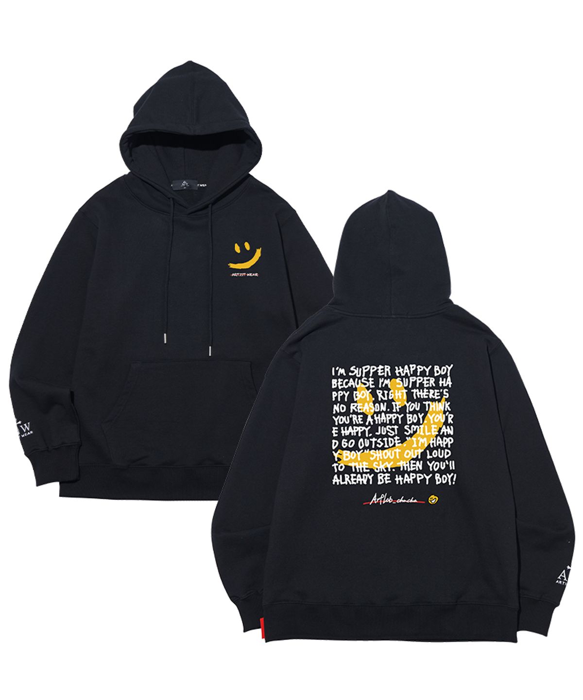 아티스트웨어(ARTISTWEAR) [ATW X 아트랩차차] 수퍼해피 후드티