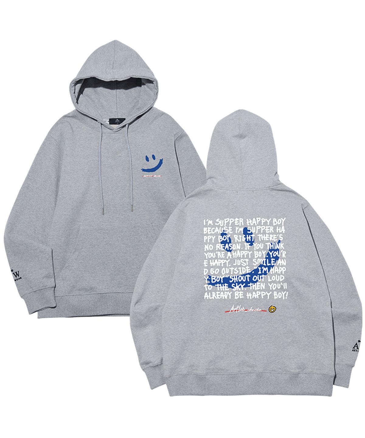 아티스트웨어(ARTISTWEAR) [ATW X 아트랩차차] 수퍼해피 후드티