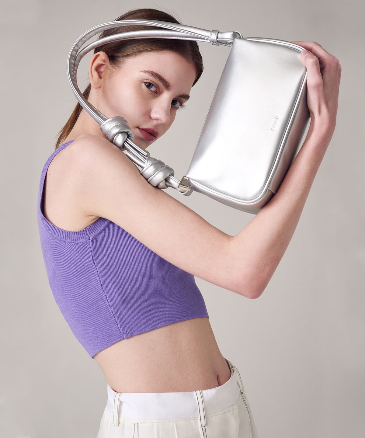 사비(4OUR B) Poling Bag Silver