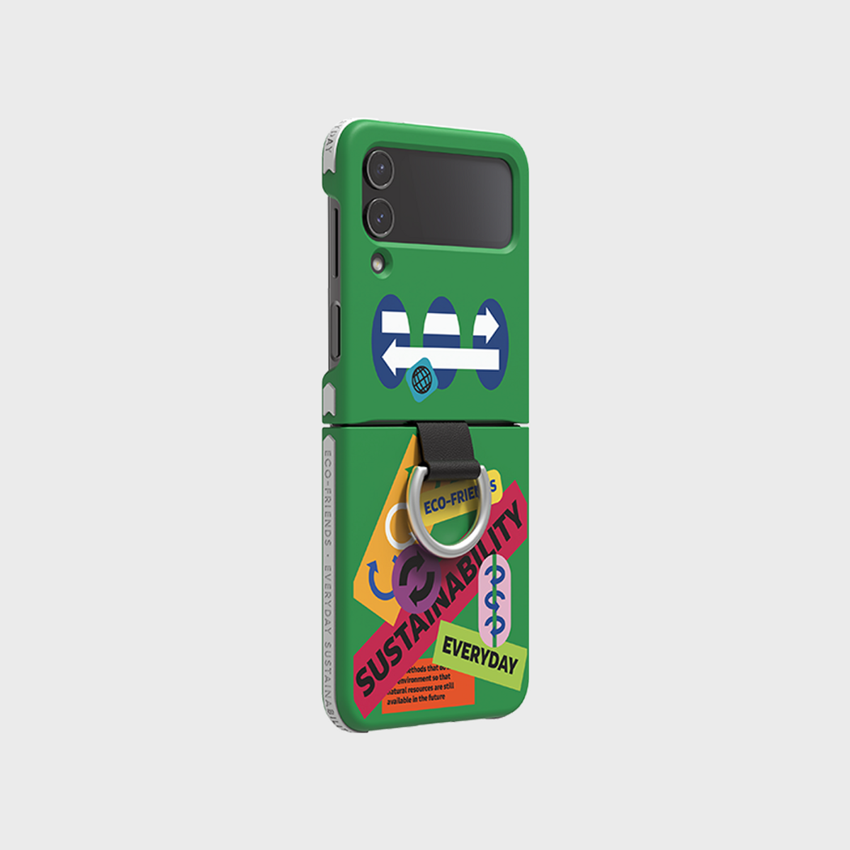 에스엘비에스(SLBS) 에코프렌즈 미래 세대 커버 with 링 for Galaxy Z Flip4