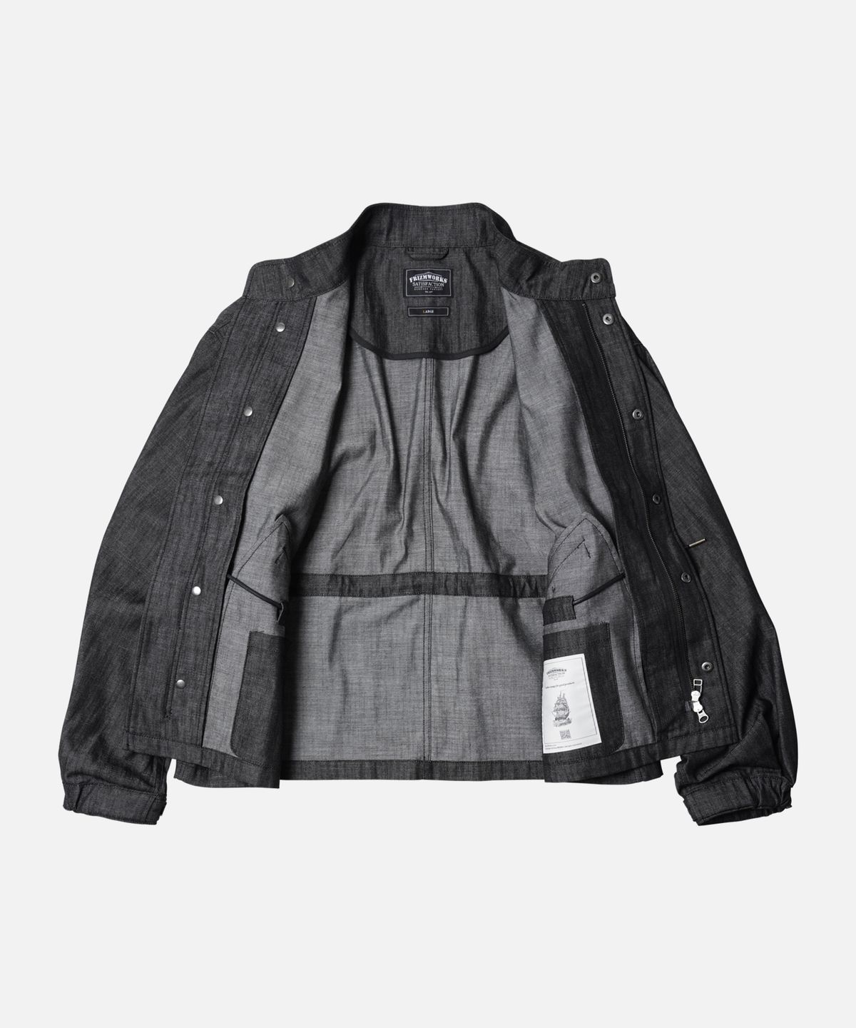프리즘웍스(FRIZMWORKS) OSCAR DENIM FISHTAIL JACKET _ BLACK