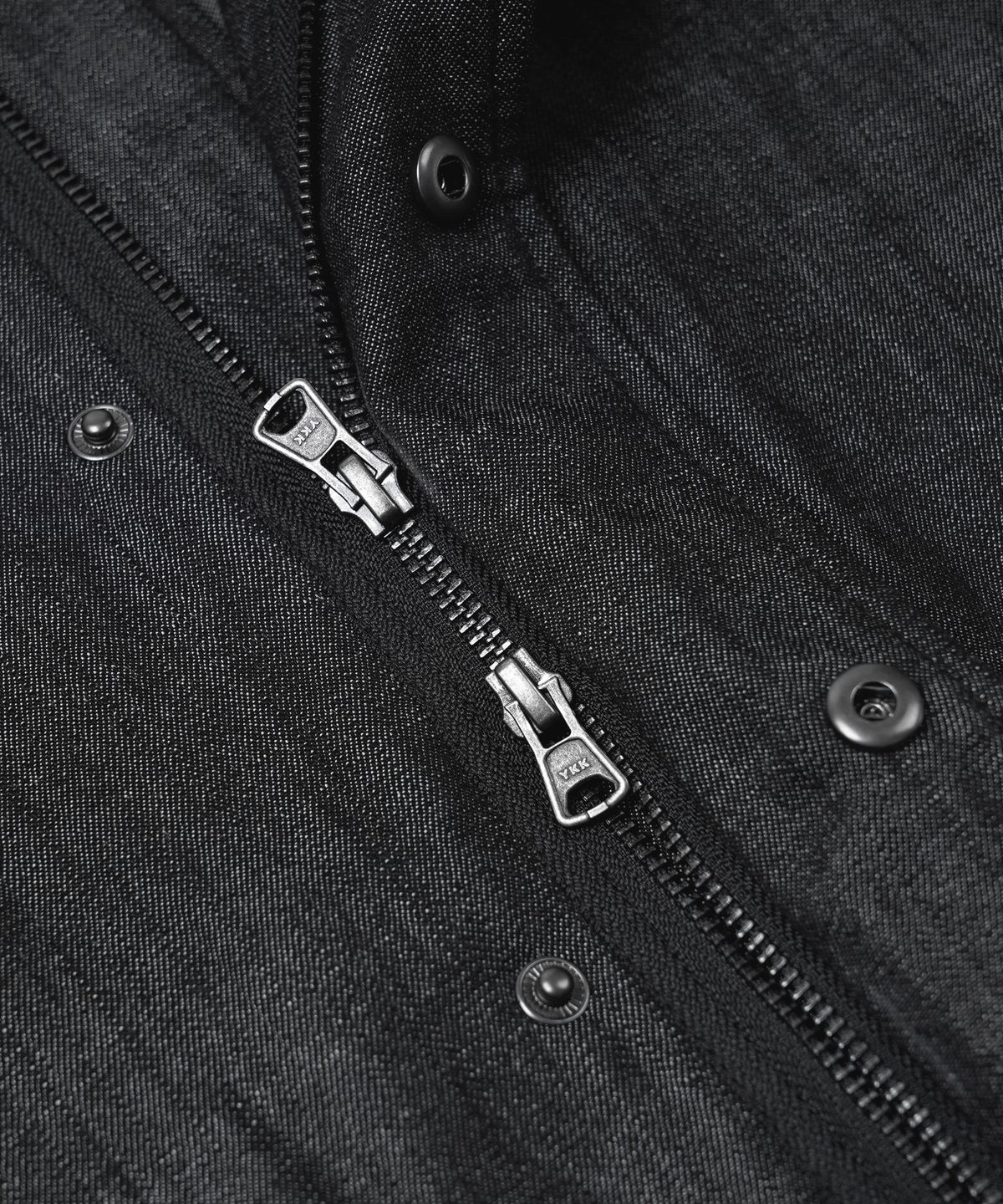 프리즘웍스(FRIZMWORKS) OSCAR DENIM FISHTAIL JACKET _ BLACK