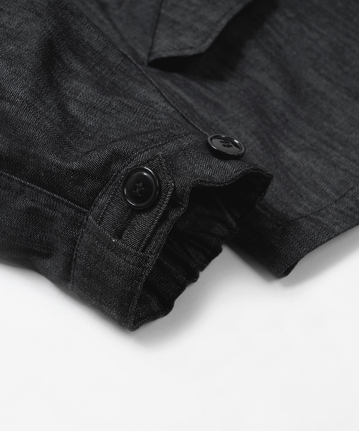프리즘웍스(FRIZMWORKS) OSCAR DENIM FISHTAIL JACKET _ BLACK