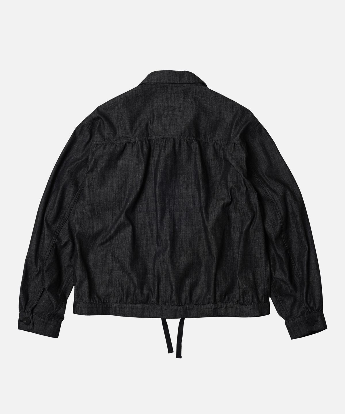 프리즘웍스(FRIZMWORKS) SHIRRING TRUCKER JACKET _ BLACK