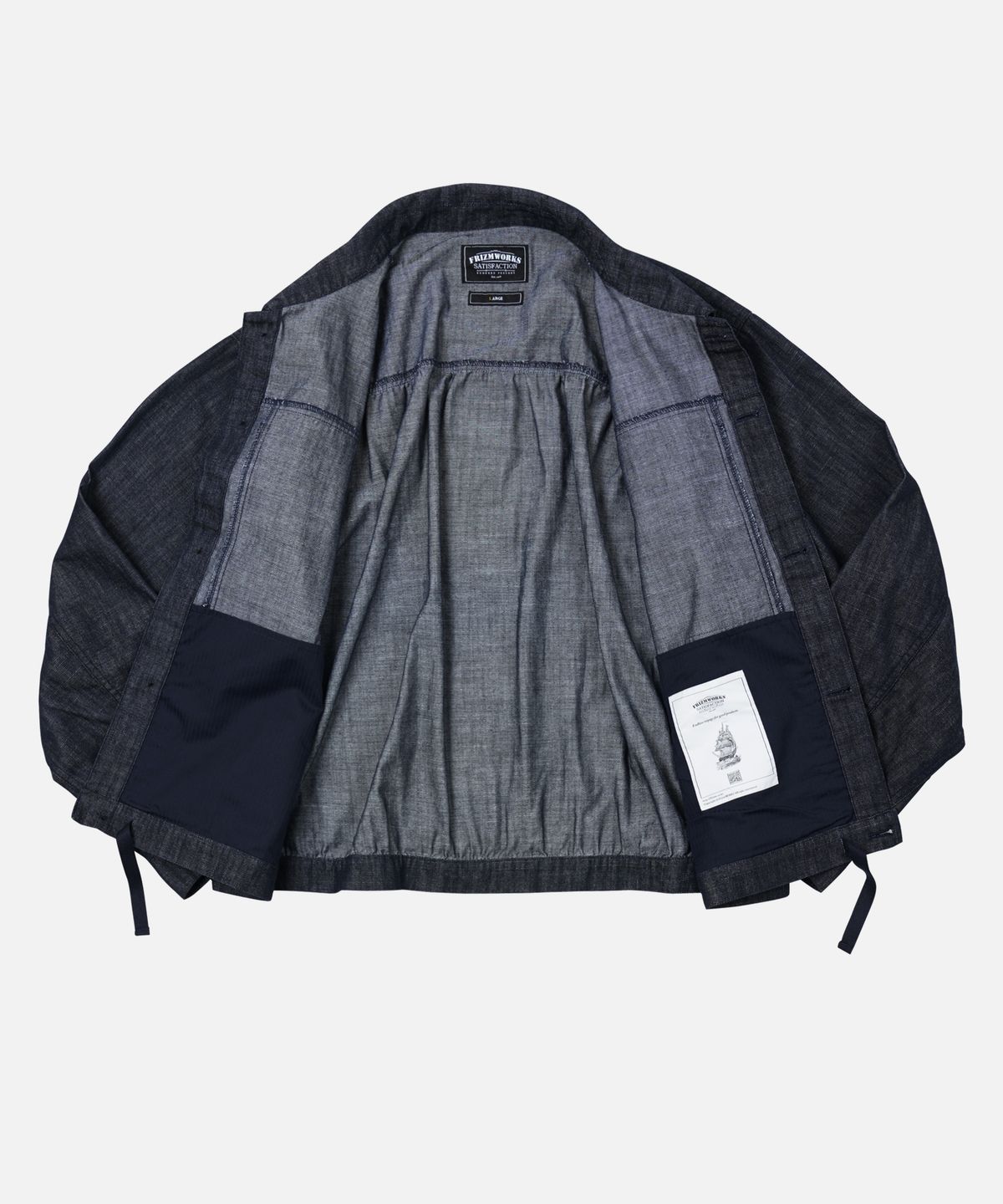 프리즘웍스(FRIZMWORKS) SHIRRING TRUCKER JACKET _ INDIGO