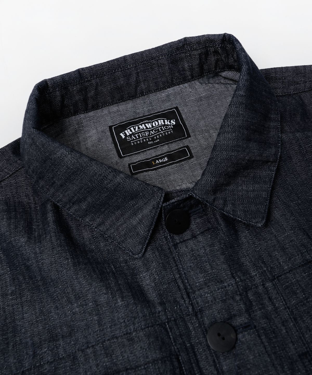 프리즘웍스(FRIZMWORKS) SHIRRING TRUCKER JACKET _ INDIGO