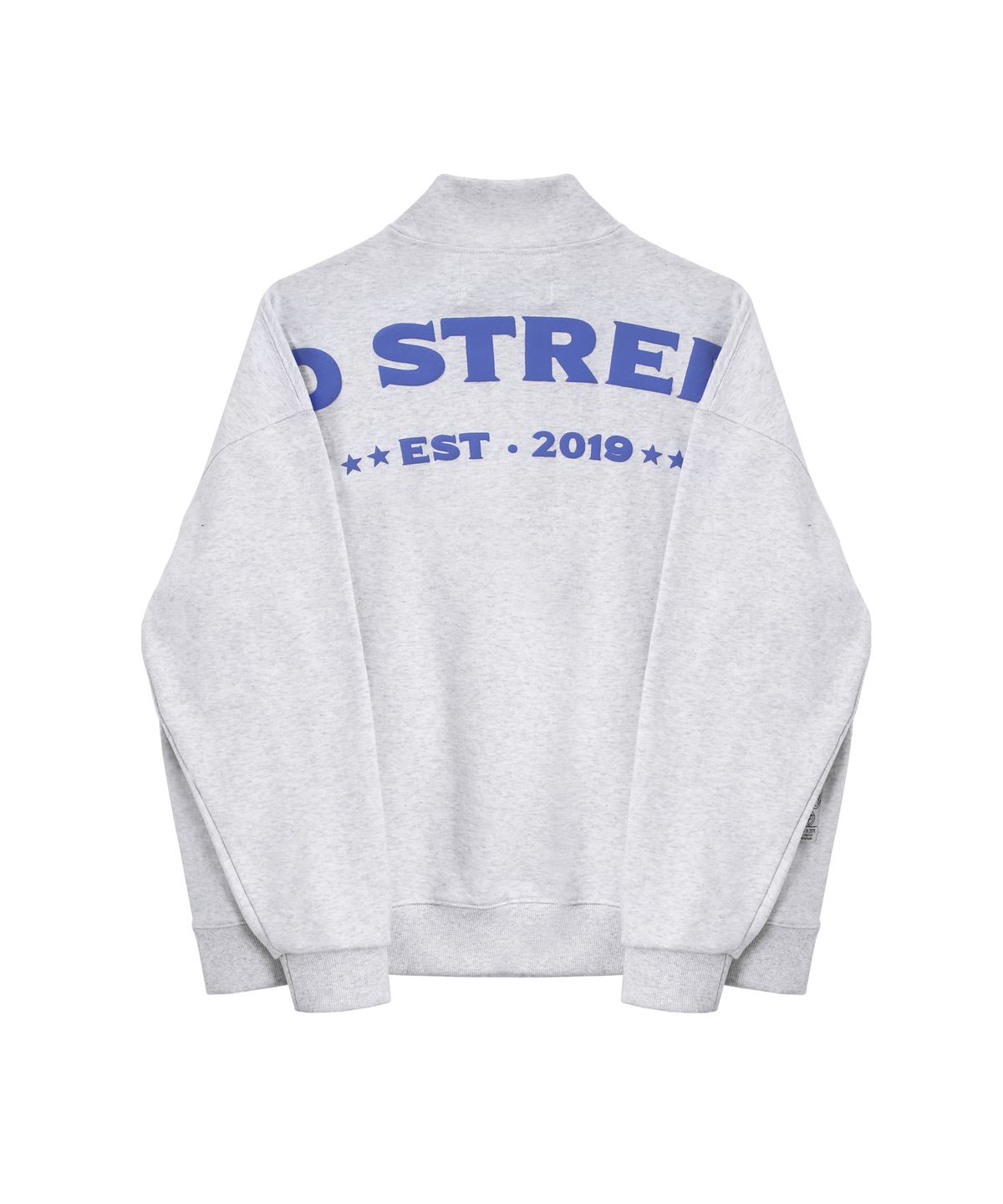 고스트릿(GOSTREET) 하프 집업 스웨트 셔츠  백메란지