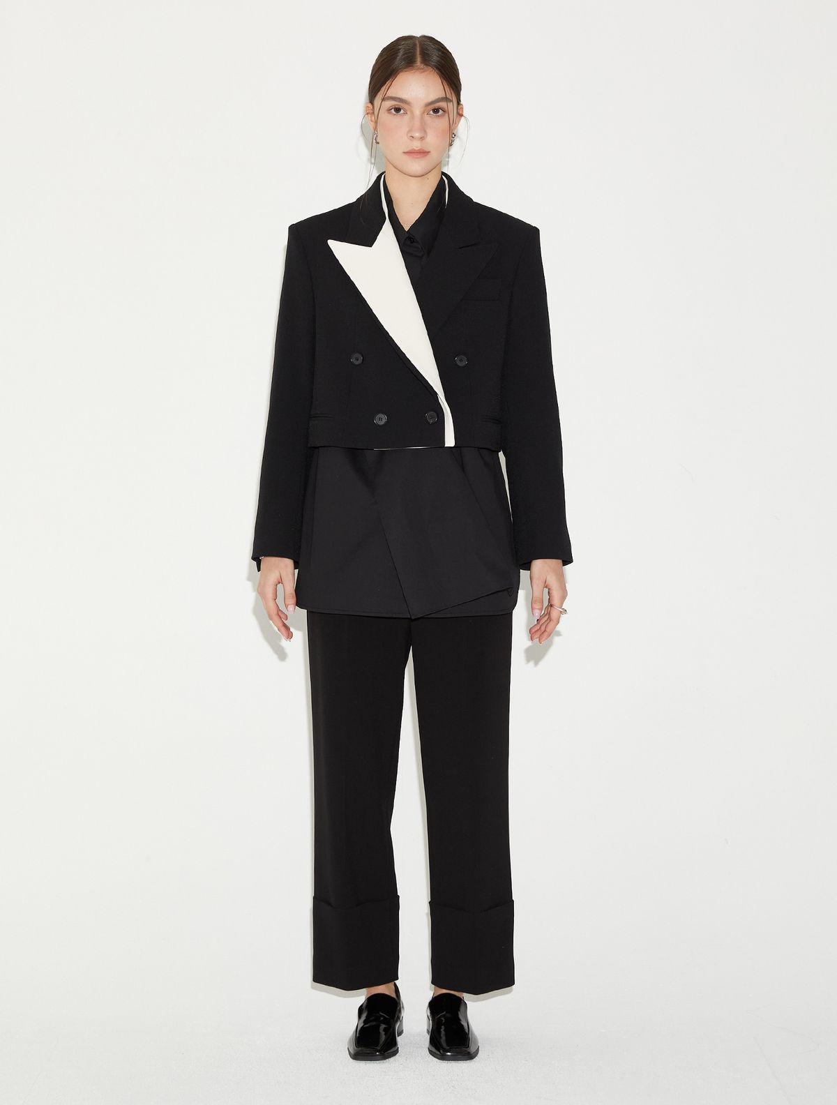 르이엘(LE YIEL) Straight Cuffs Pants_Black 스트레이트 커프스 팬츠_블랙