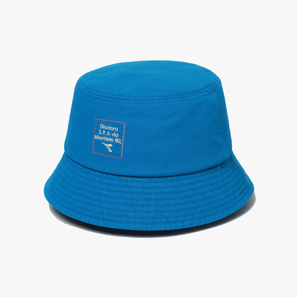 디아도라(diadora) 박스 로고 버킷햇 BLUE