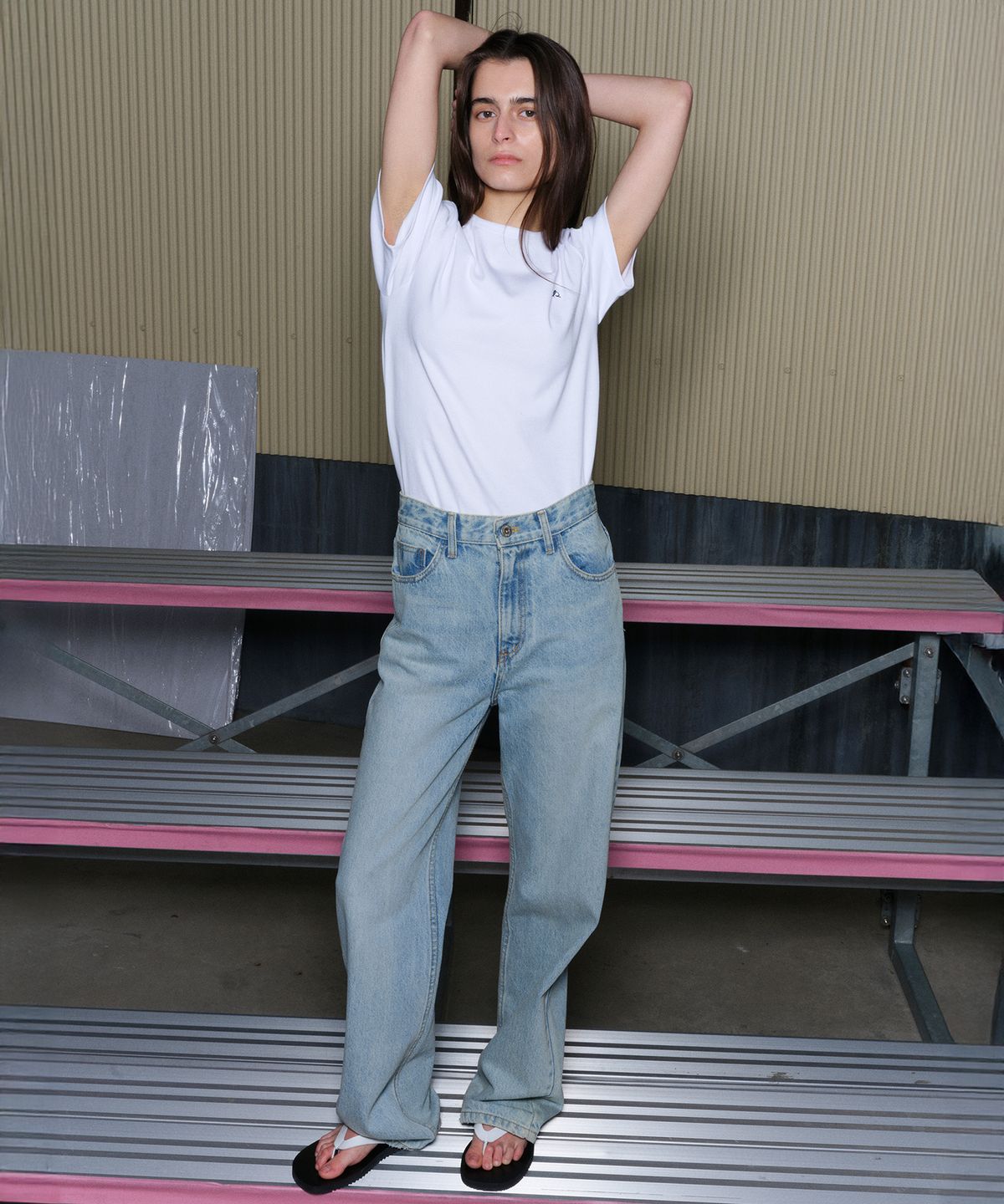 르바(LEVAR) Relaxed Fit Denim - Light blue