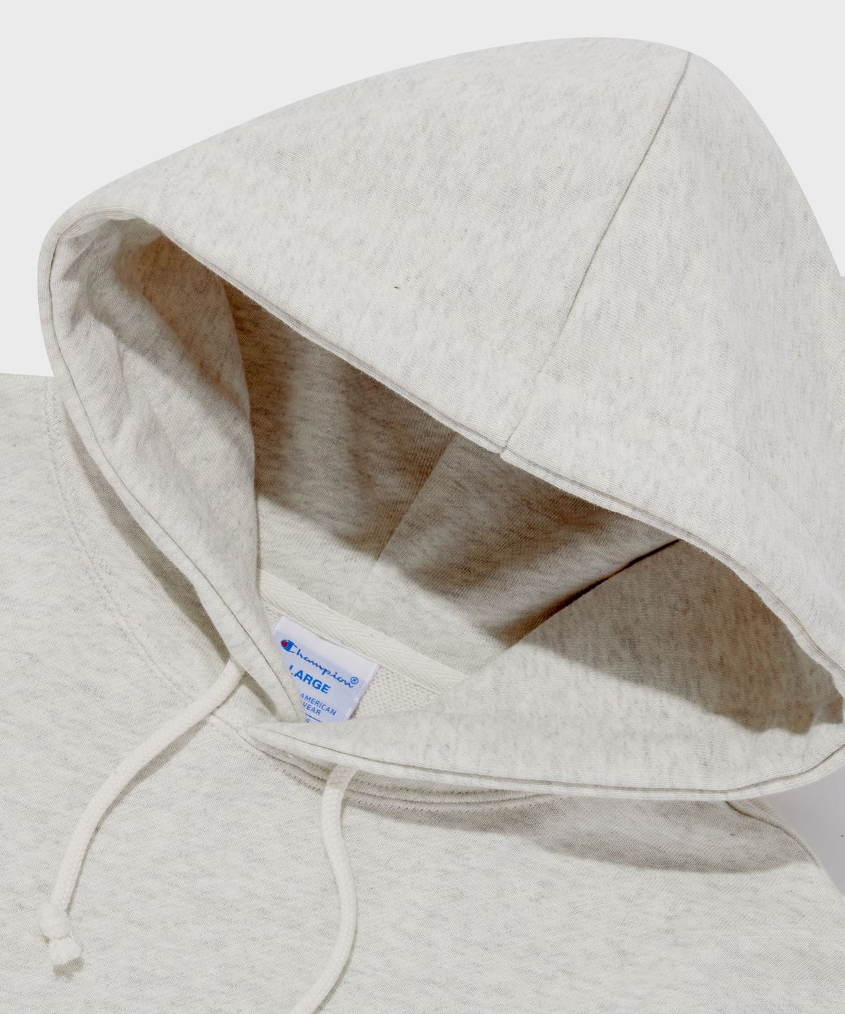챔피온(CHAMPION) 베이직 C로고 후드 티셔츠 Cream