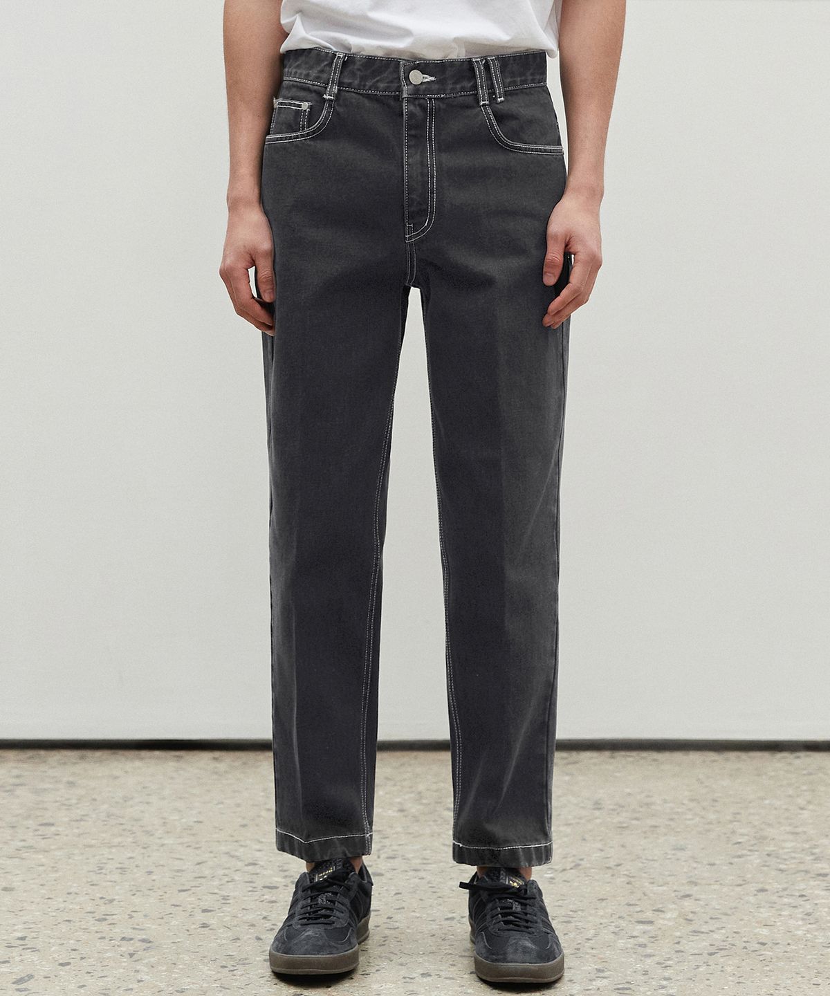 데케트(DECET) Dawn Cropped Tapered Jeans DCPT001LightBlack