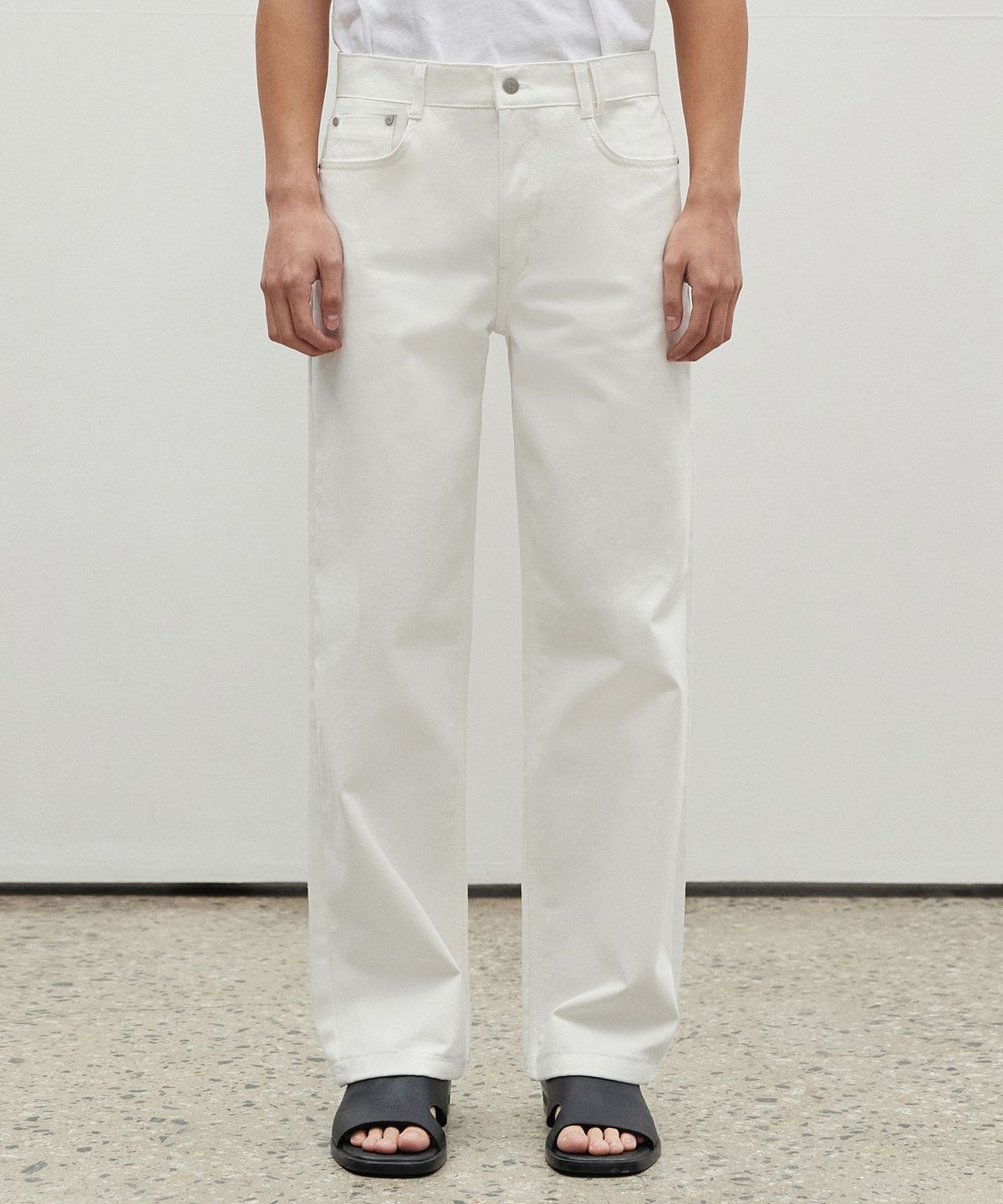 데케트(DECET) Dawn Semi Wide Jeans DCPT002Ivory