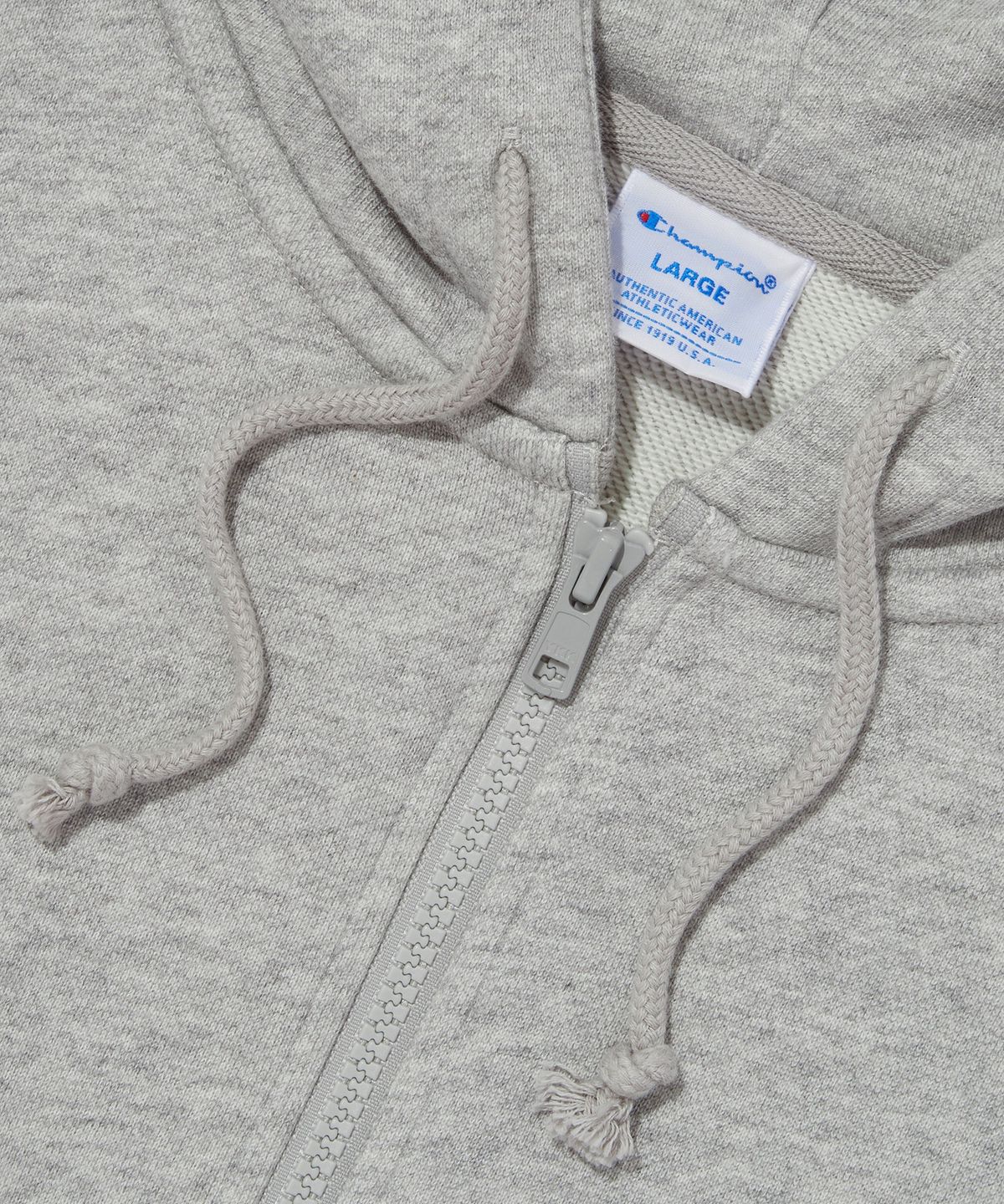 챔피온(CHAMPION) 베이직 C로고 후드 집업 Normal Grey