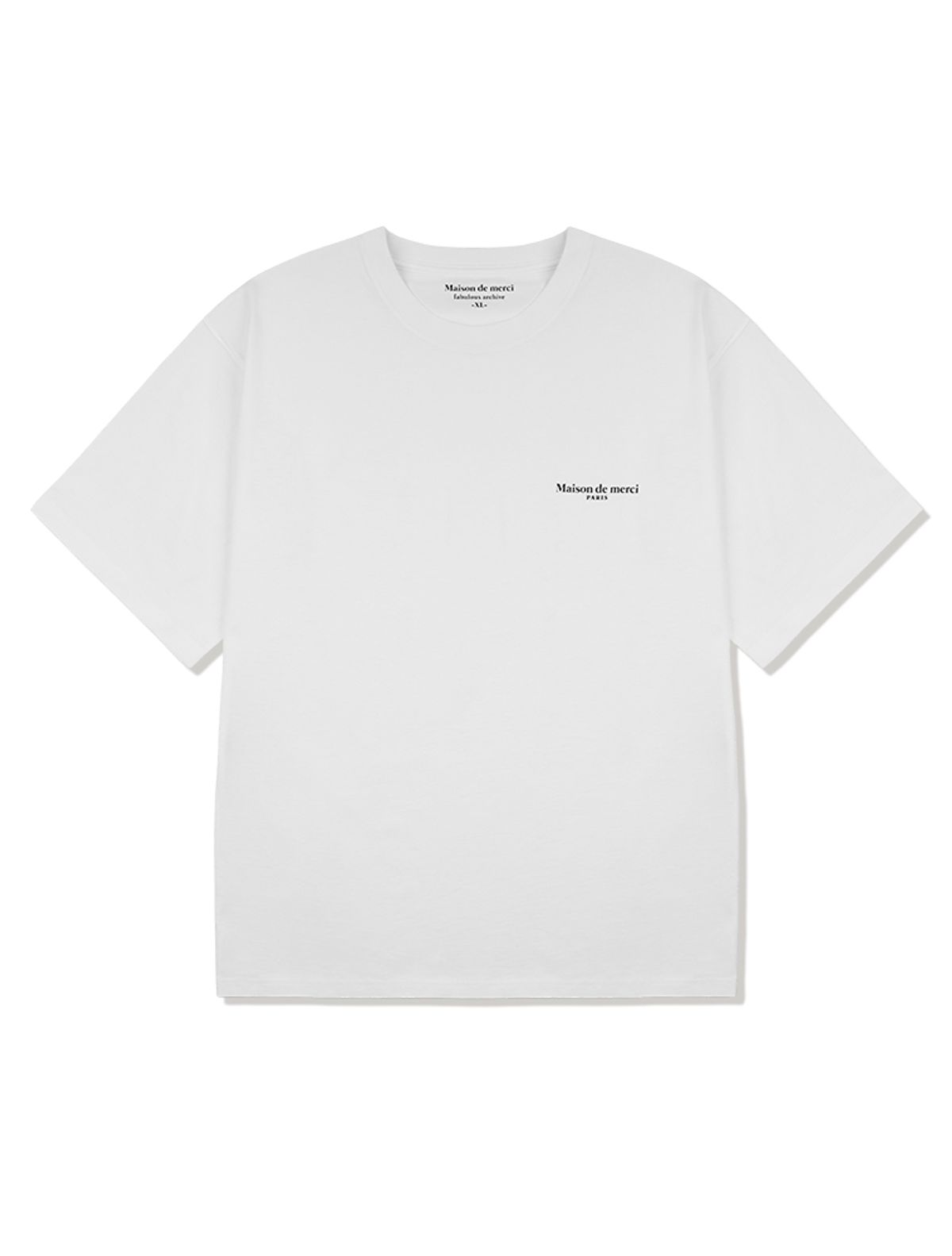 라 메종 스튜디오(LA MAISON STUDIO) UNISEX 피마코튼 베이직 반소매 화이트(FCD2TS122M)