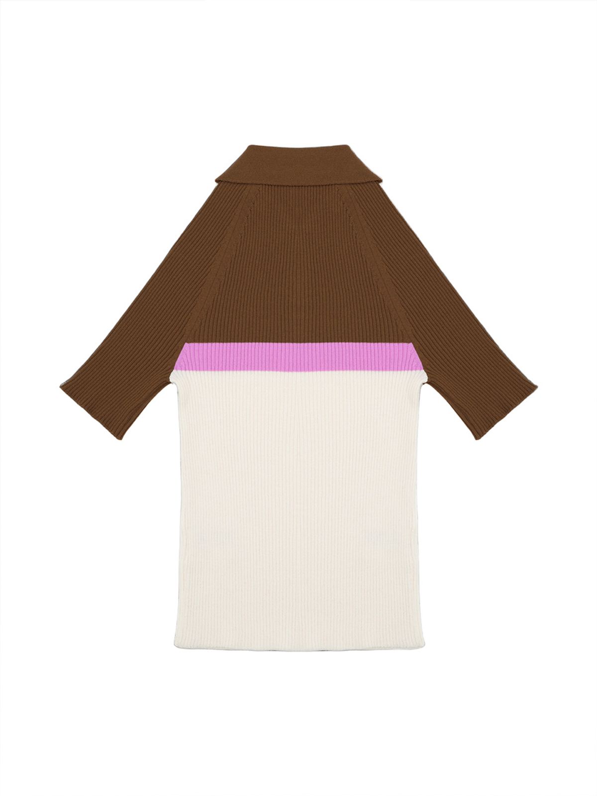 기준(KIJUN) Polo Zip-up Knit Brown