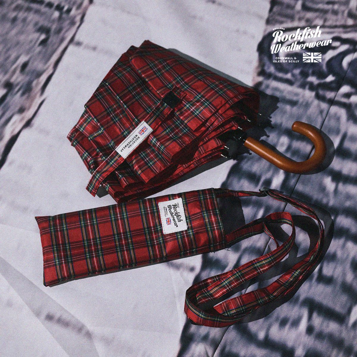 락피쉬웨더웨어(ROCKFISH WEATHERWEAR) CLASSIC UMBRELLA SHORT (DOT) - BLACK