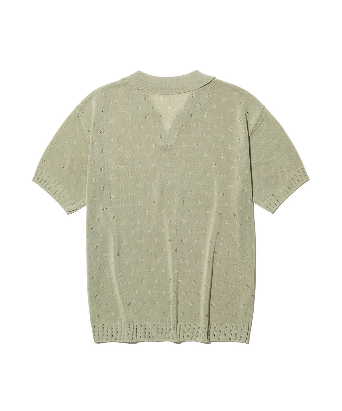 빅유니온(BIG UNION) PUNCHING HALF COLLAR KNIT / ASH MINT