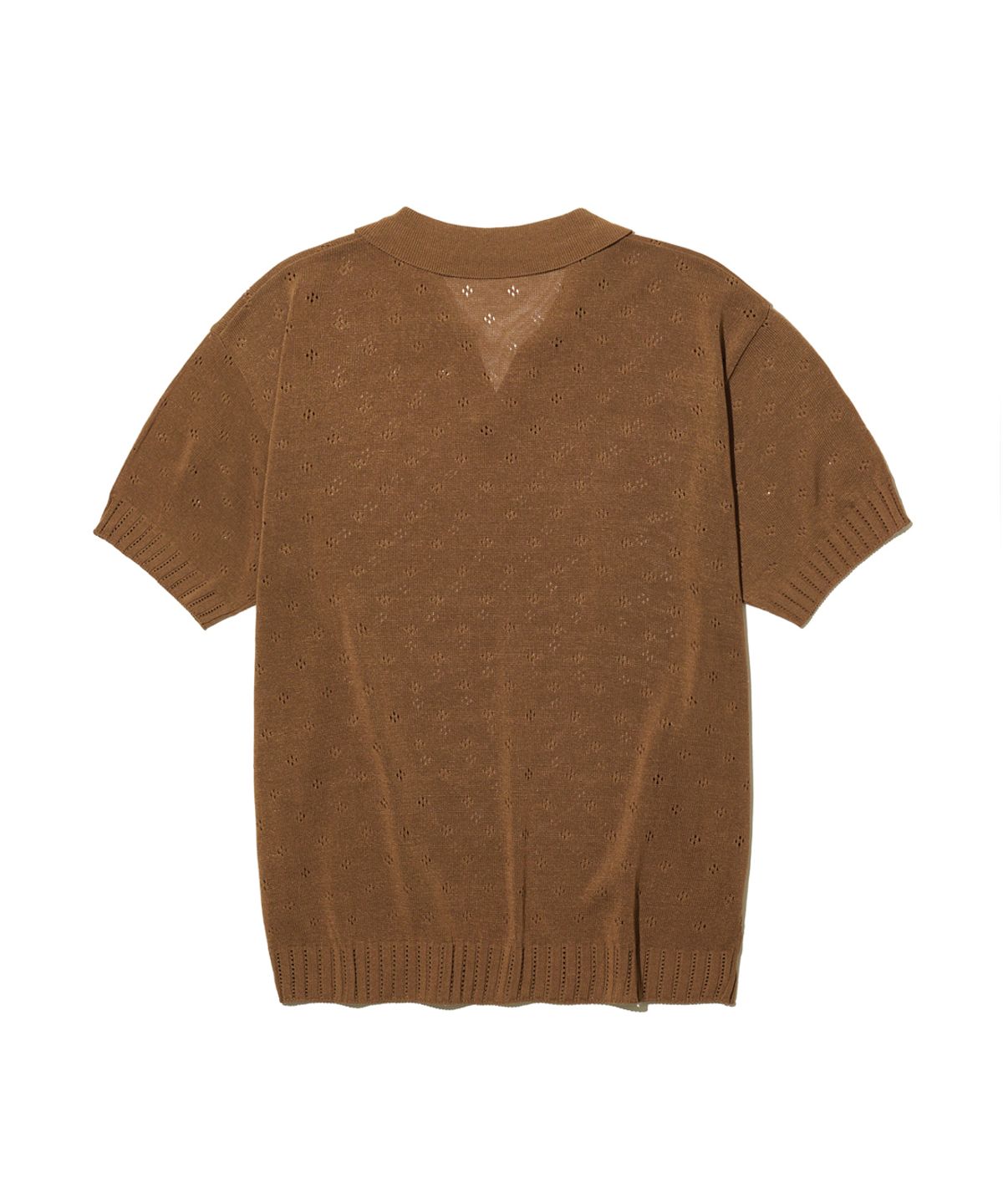 빅유니온(BIG UNION) PUNCHING HALF COLLAR KNIT / BROWN