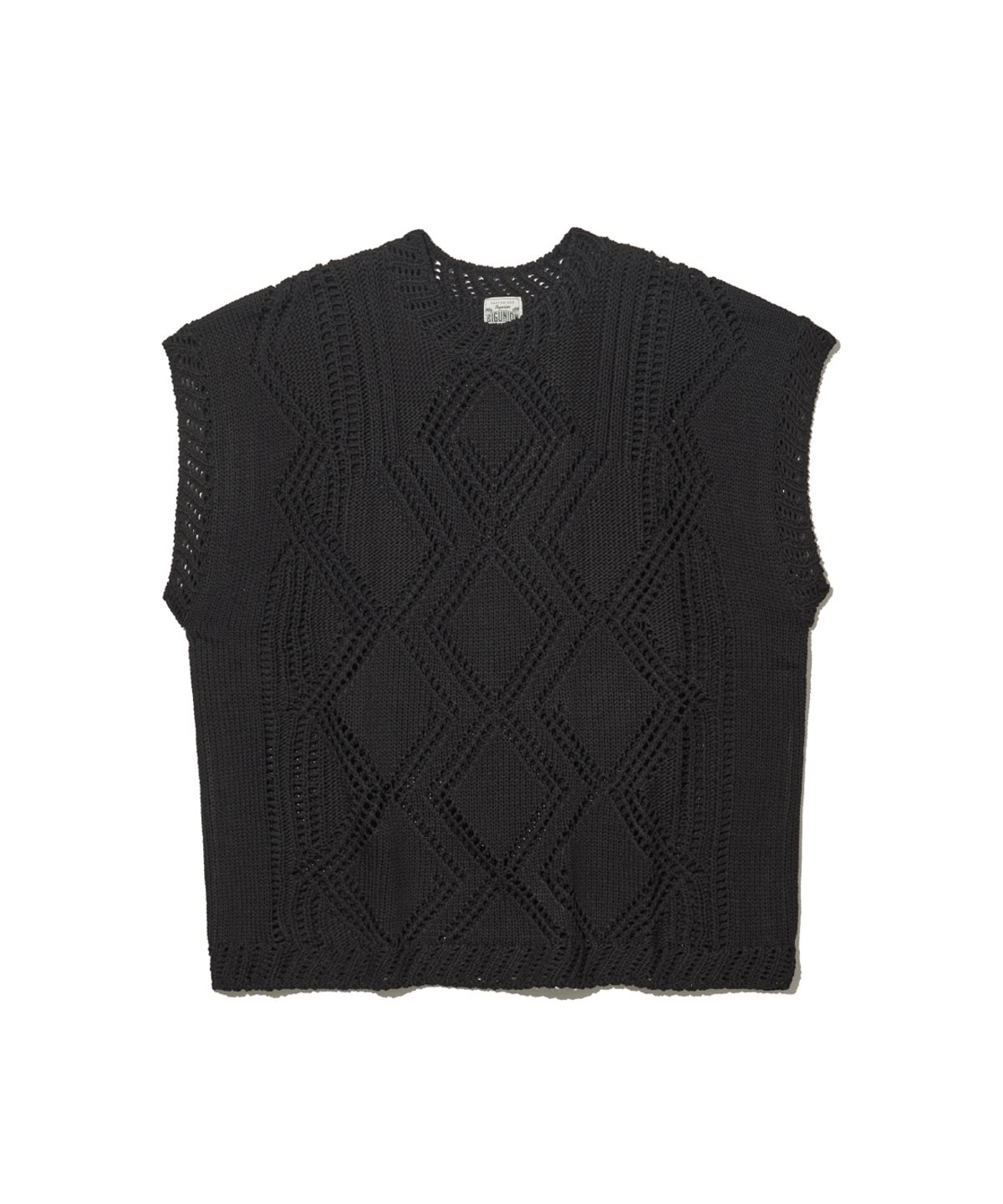 빅유니온(BIG UNION) DIA KNIT VEST / BLACK
