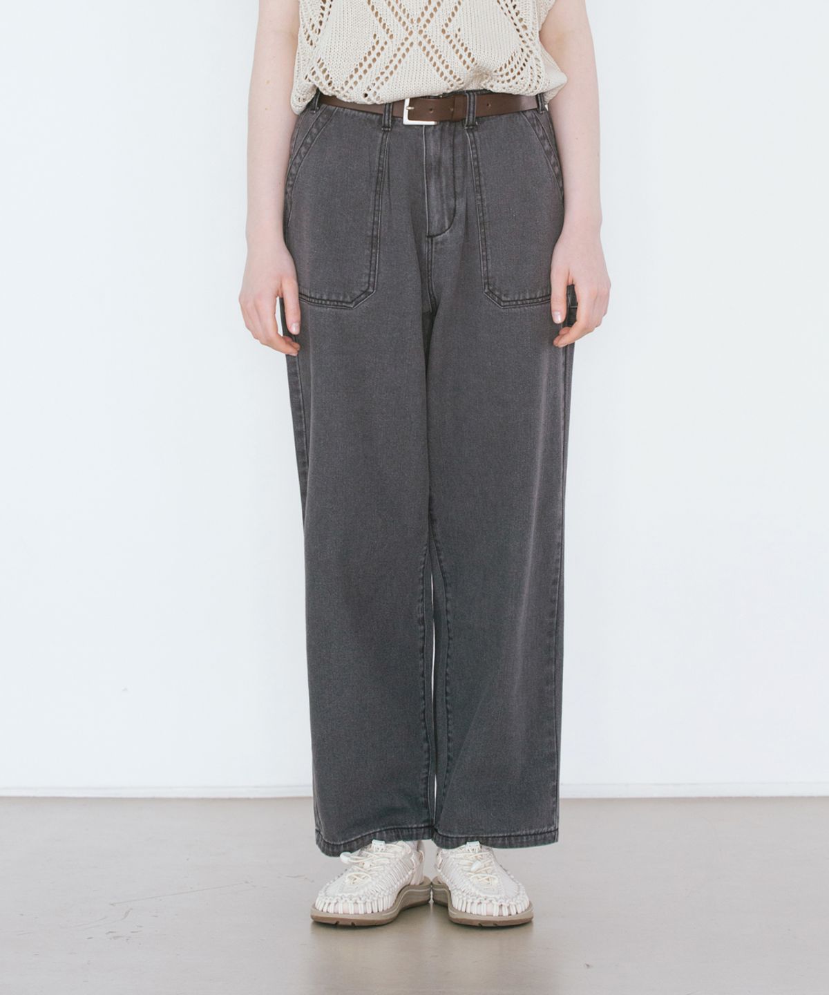 빅유니온(BIG UNION) DENIM FATIGUE WELL PANTS / BLACK DENIM
