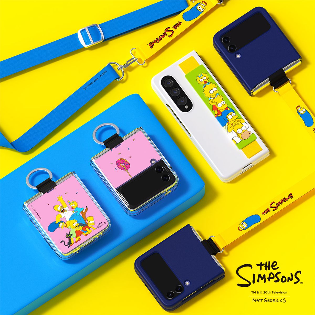 에스엘비에스(SLBS) 심슨 듀얼 스트랩 블루 for Galaxy Z Flip4