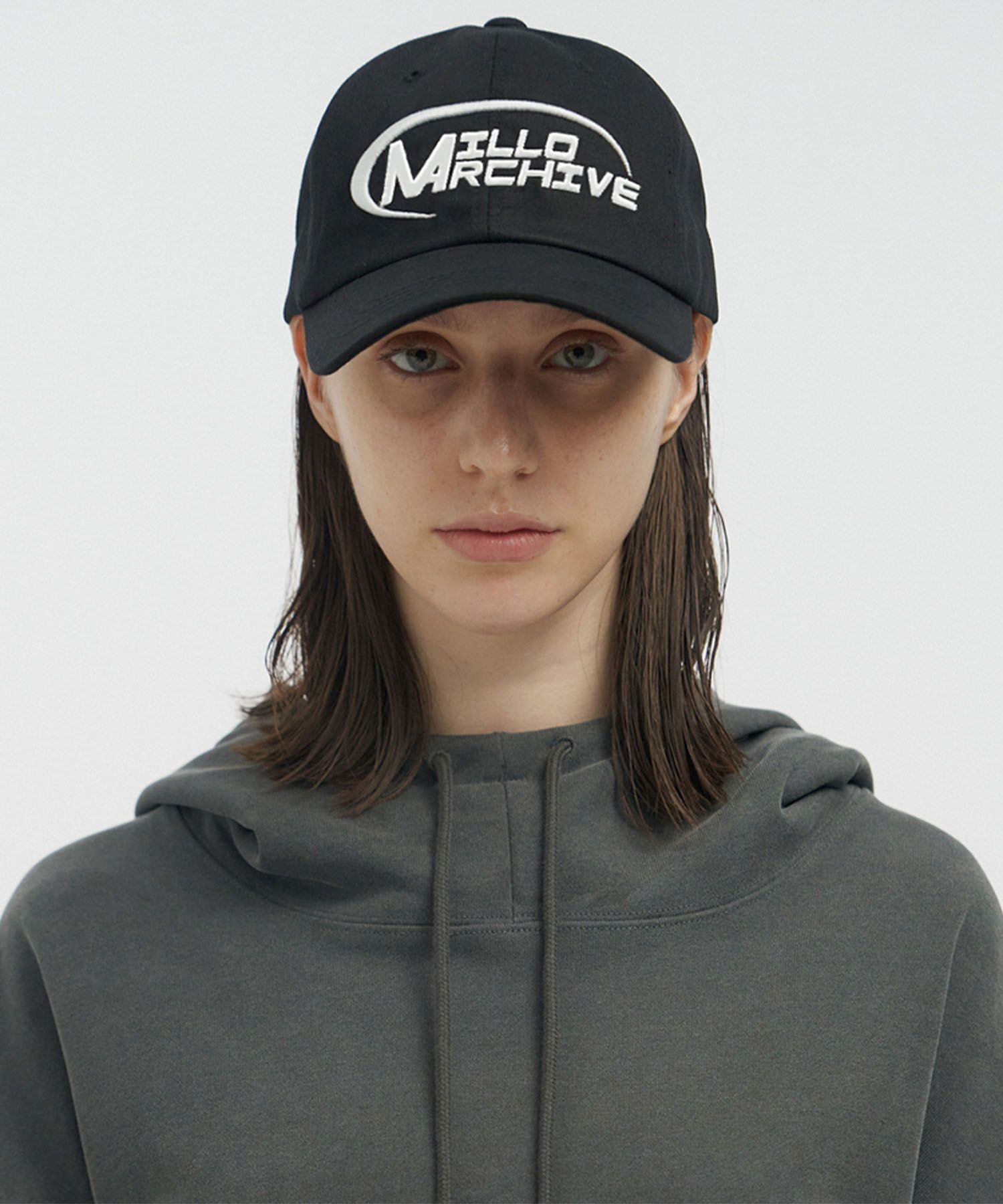 MUSINSA公式 | MILLO ARCHIVE Milo Archive Logo Ball Cap [Black]