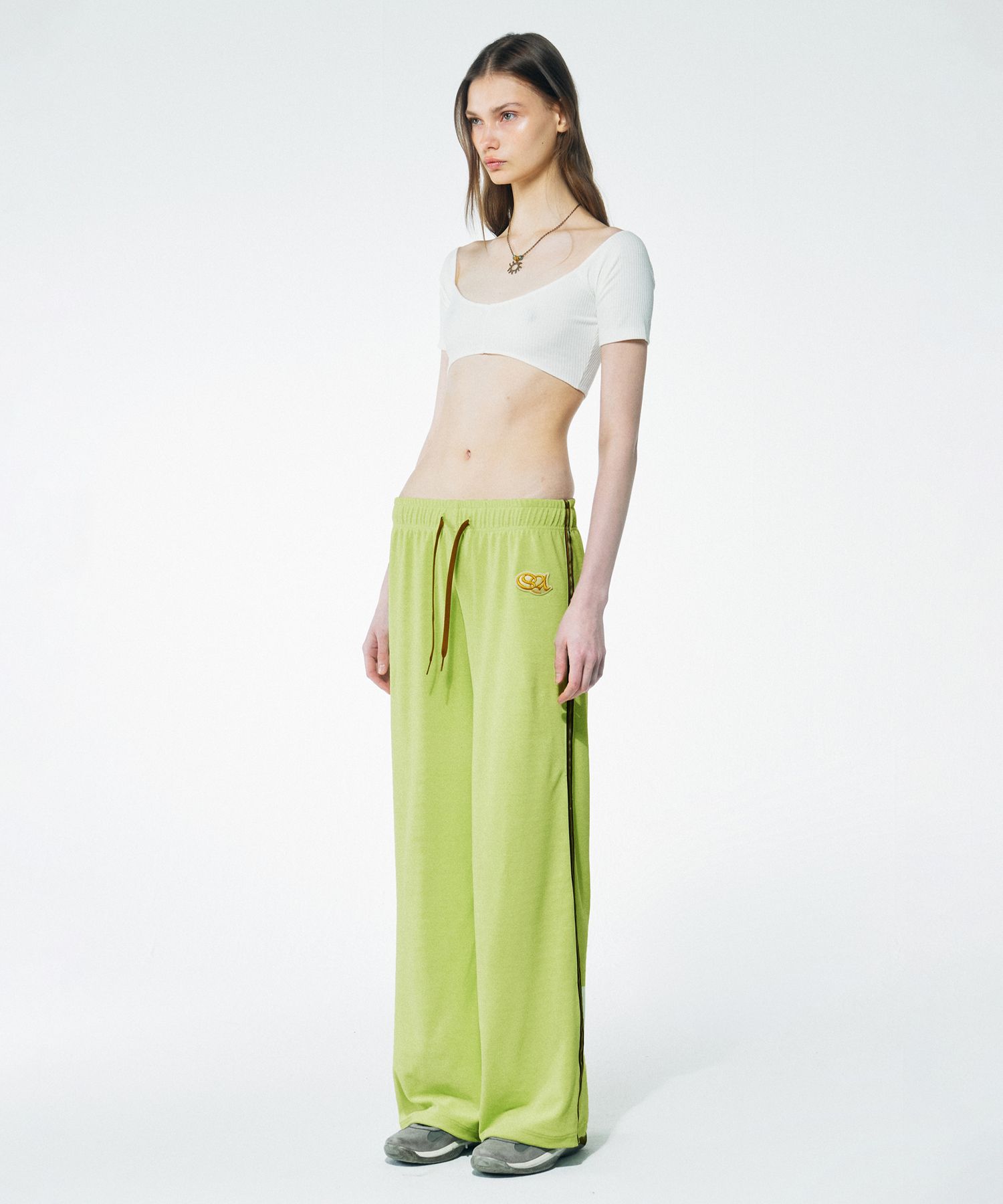 ★SCULPTOR★ Taped Towel Lowrise Pants Green SC23S426GR MUSINSA | SCULPTOR Taped Towel Lowrise Pants Green