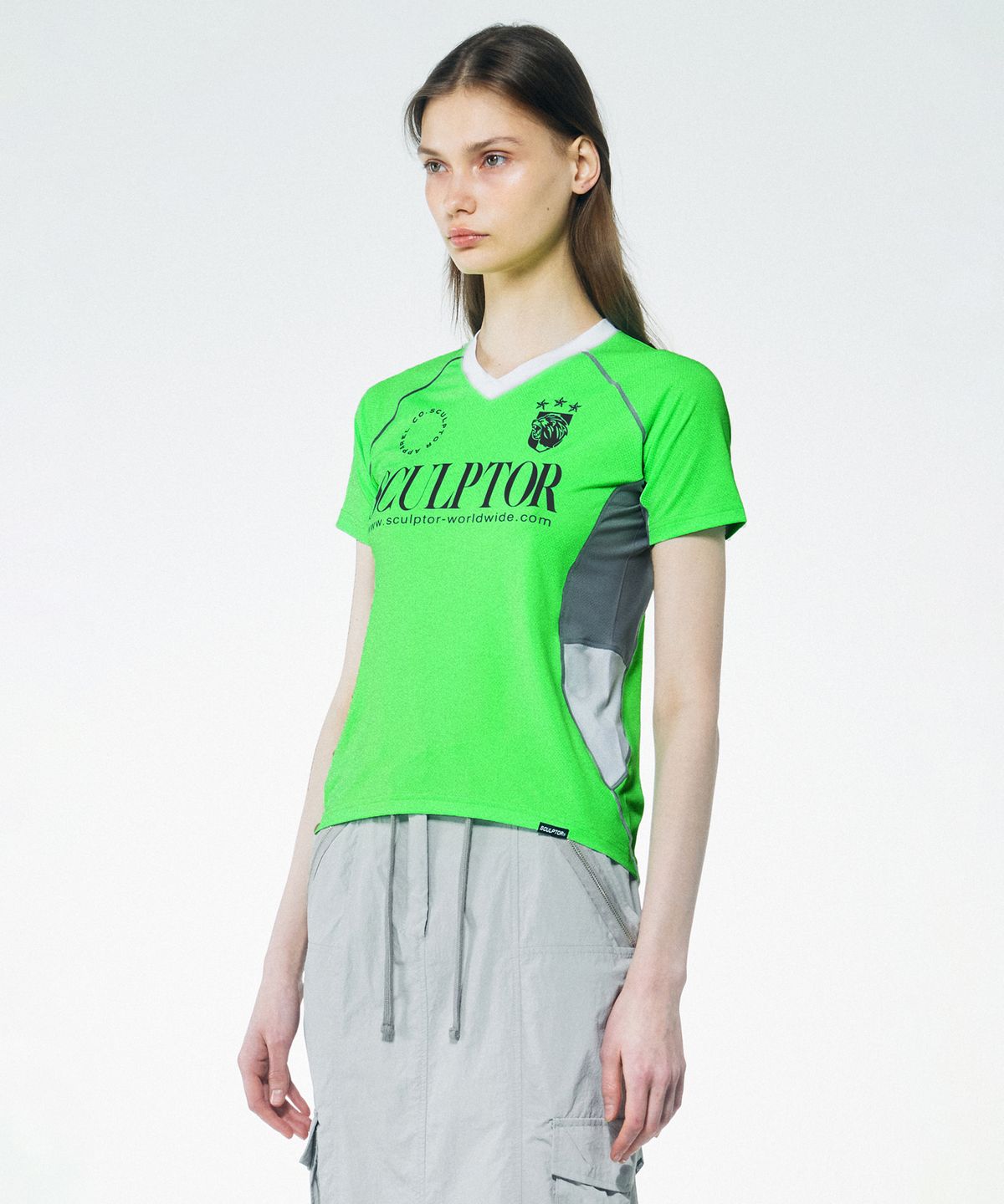 스컬프터(SCULPTOR) Sports Jersey Tee Acid Green