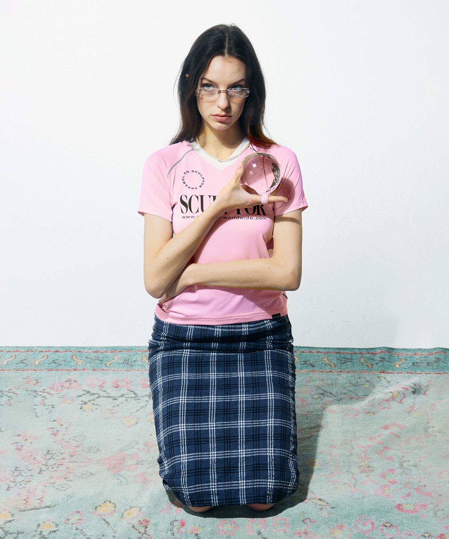 MUSINSA | SCULPTOR Sports Jersey Tee Pink