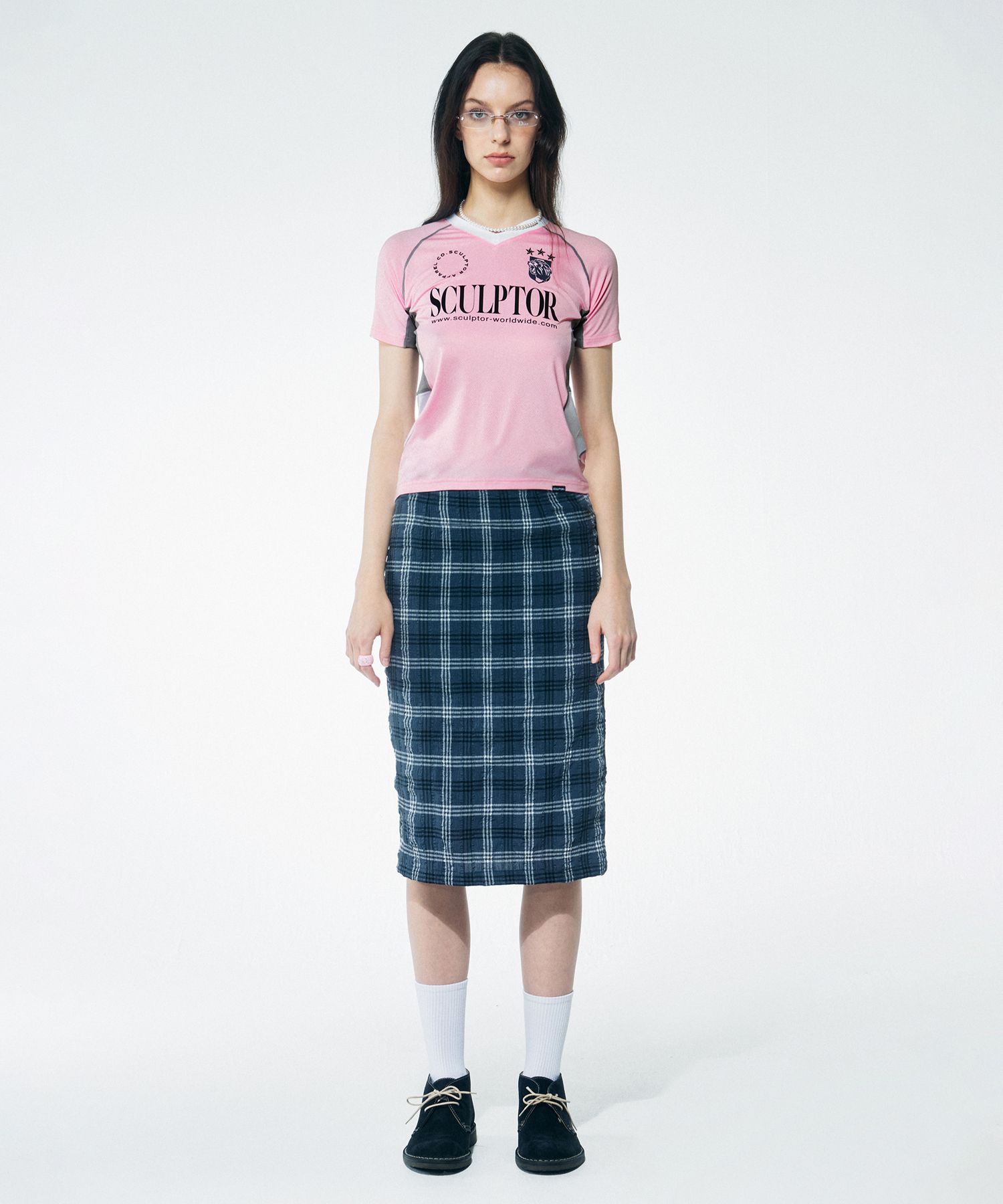 MUSINSA | SCULPTOR Sports Jersey Tee Pink