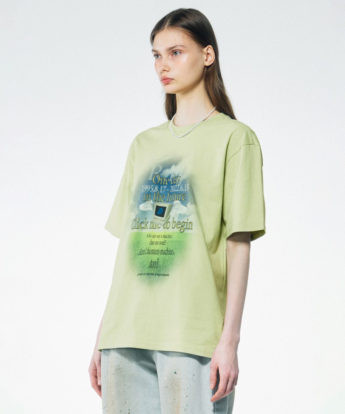 스컬프터(SCULPTOR) Window Memorial Tee Pale Green