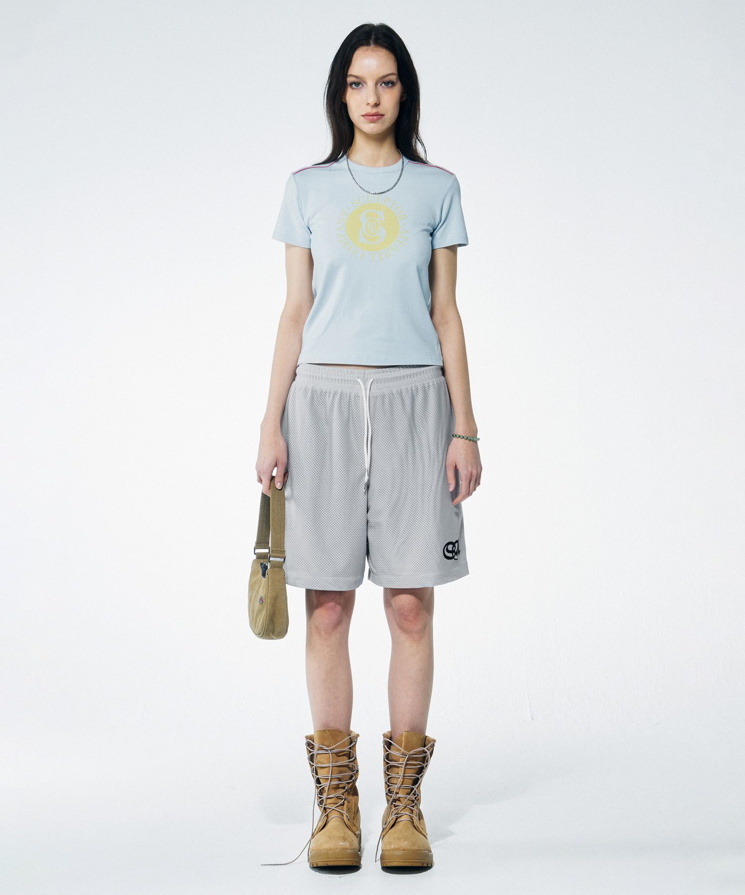 ★SCULPTOR★ Varsity Logo Tee Pale Blue SC22S227BL MUSINSA | SCULPTOR Varsity Logo Tee Pale Blue