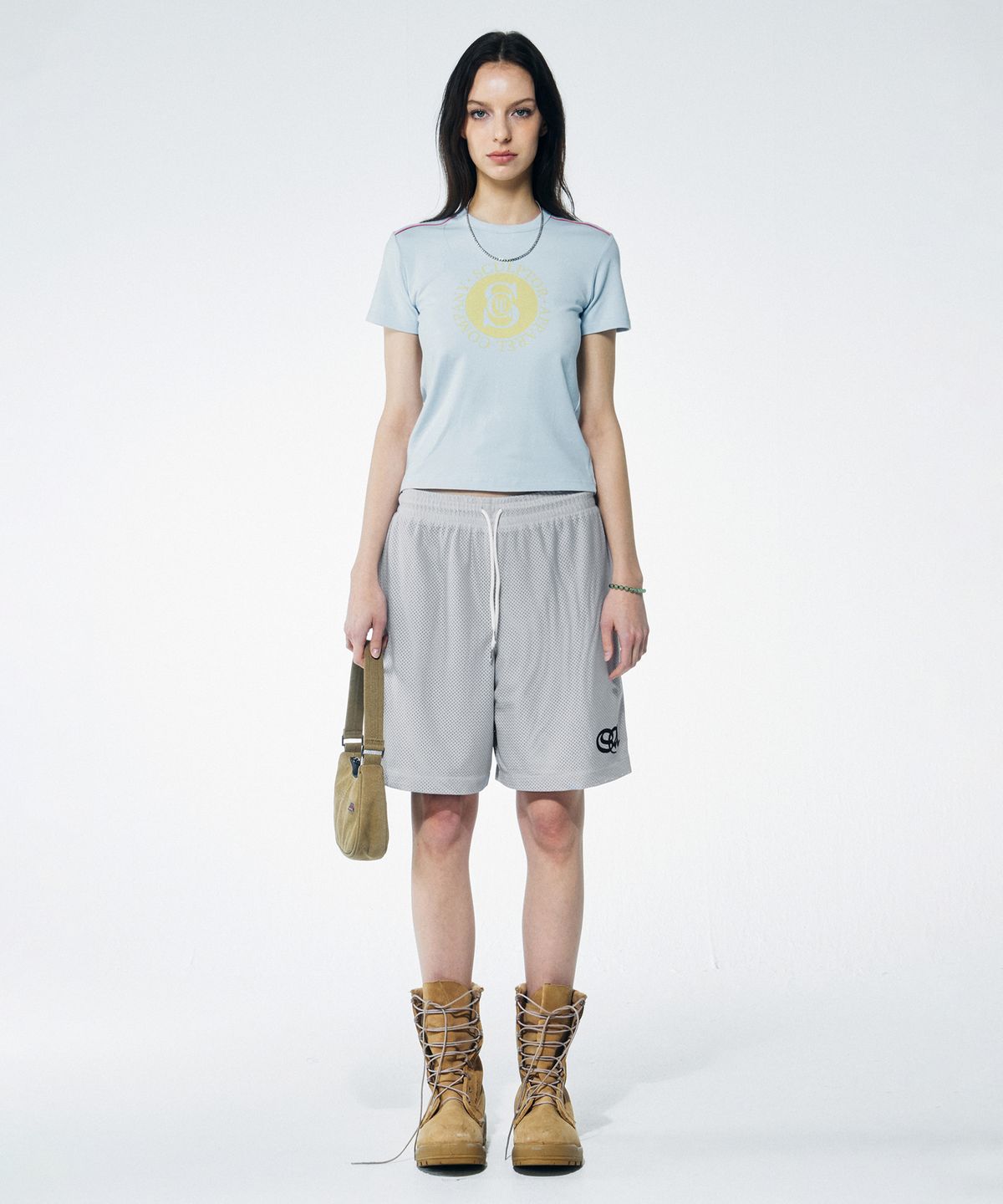 스컬프터(SCULPTOR) Varsity Logo Tee Pale Blue