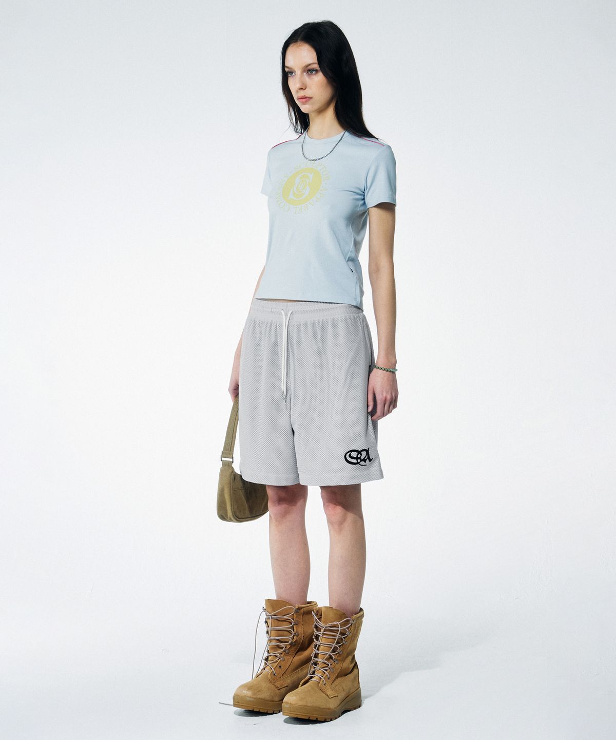스컬프터(SCULPTOR) Varsity Logo Tee Pale Blue