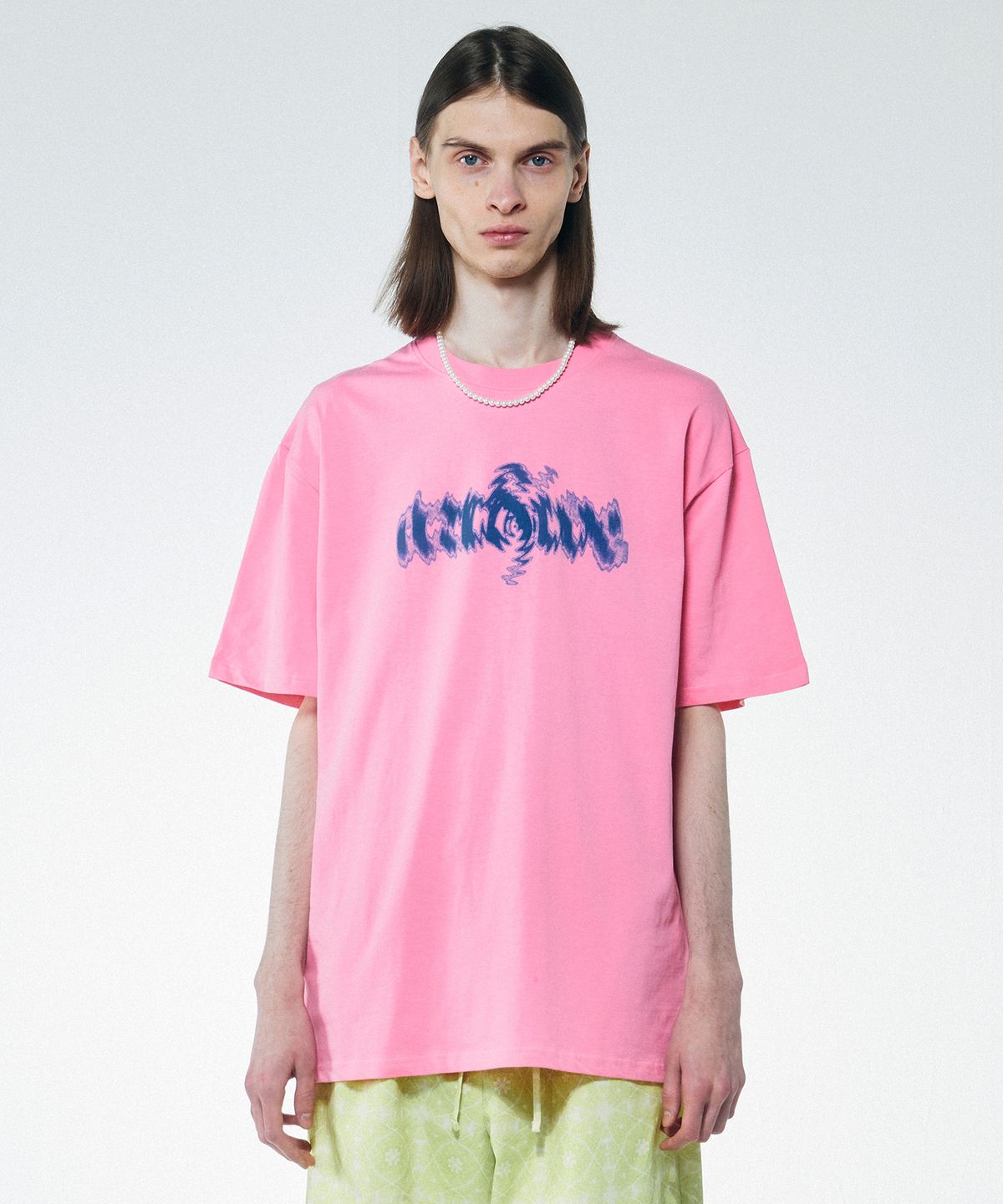스컬프터(SCULPTOR) Distorted Logo Tee Pink
